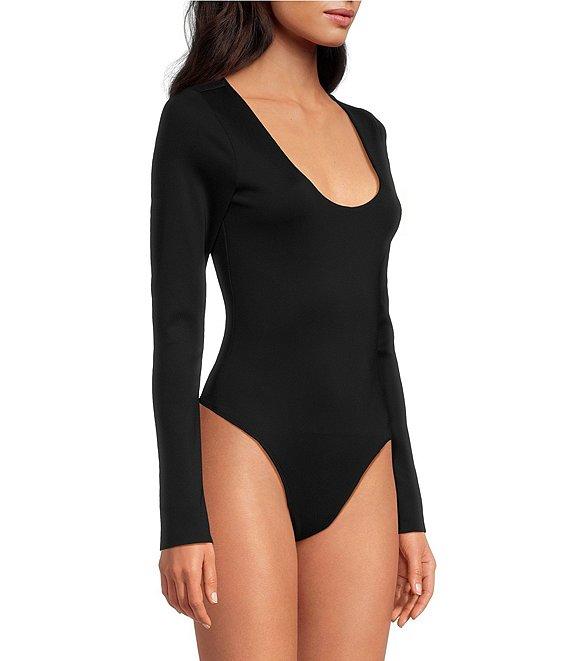 Good American Sculpting Scoop Neck Long Sleeve Bodysuit Product Image