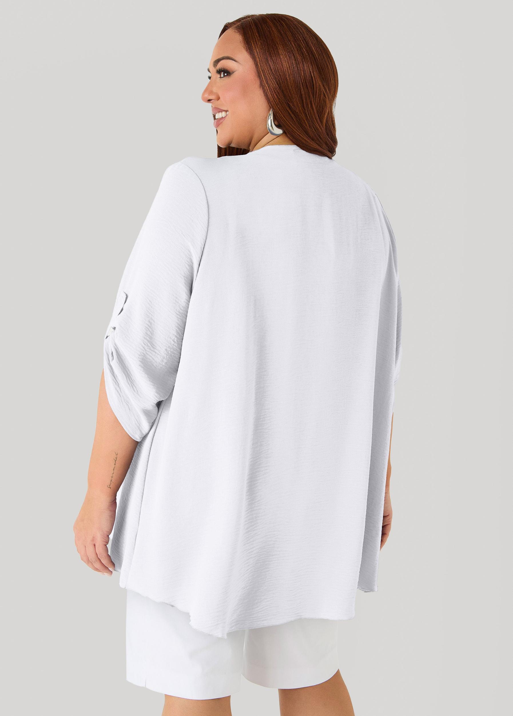 Textured Open Front Kimono Product Image