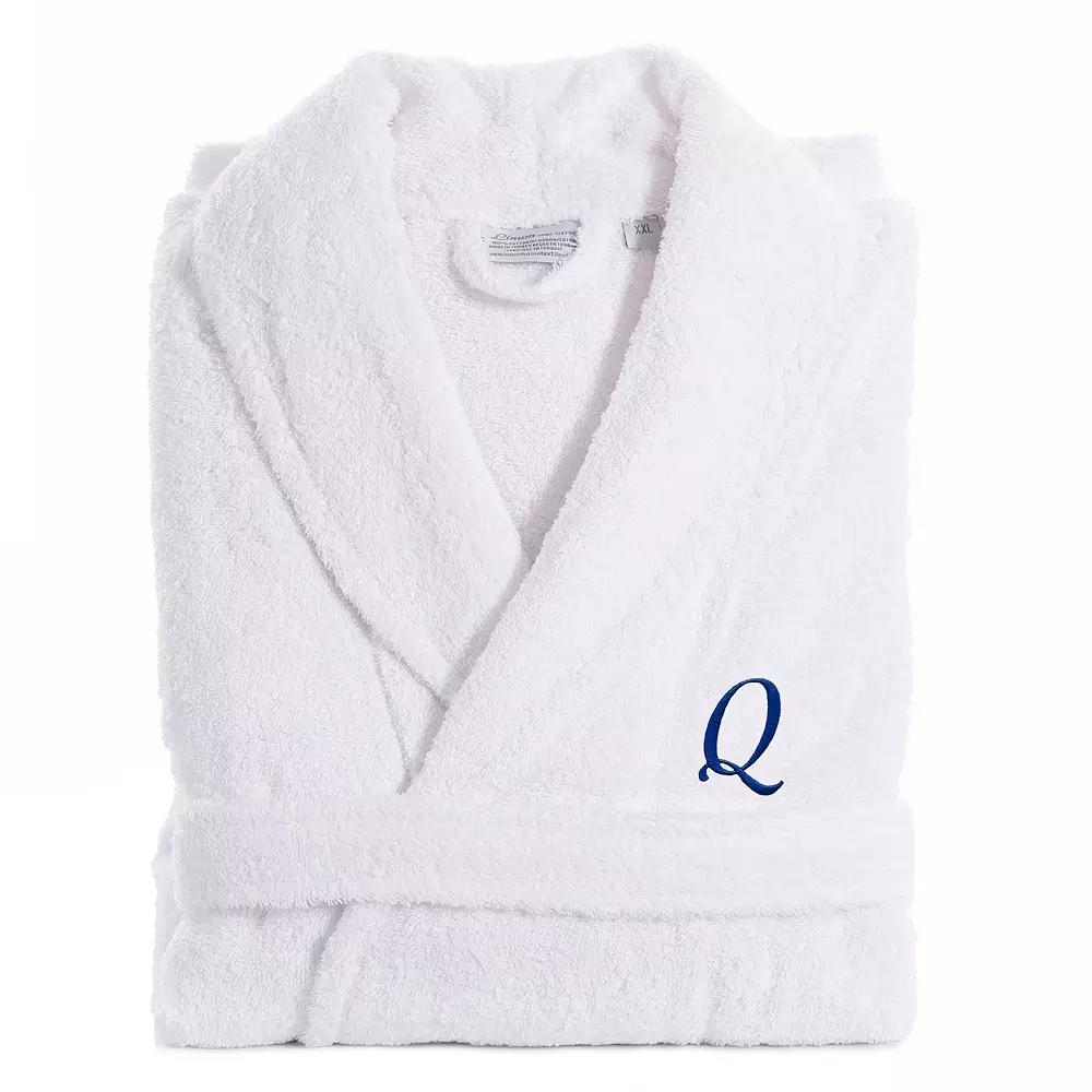 Linum Home Textiles Turkish Cotton Personalized Unisex Tie Front Terry Bathrobe, Adult Unisex,  Product Image