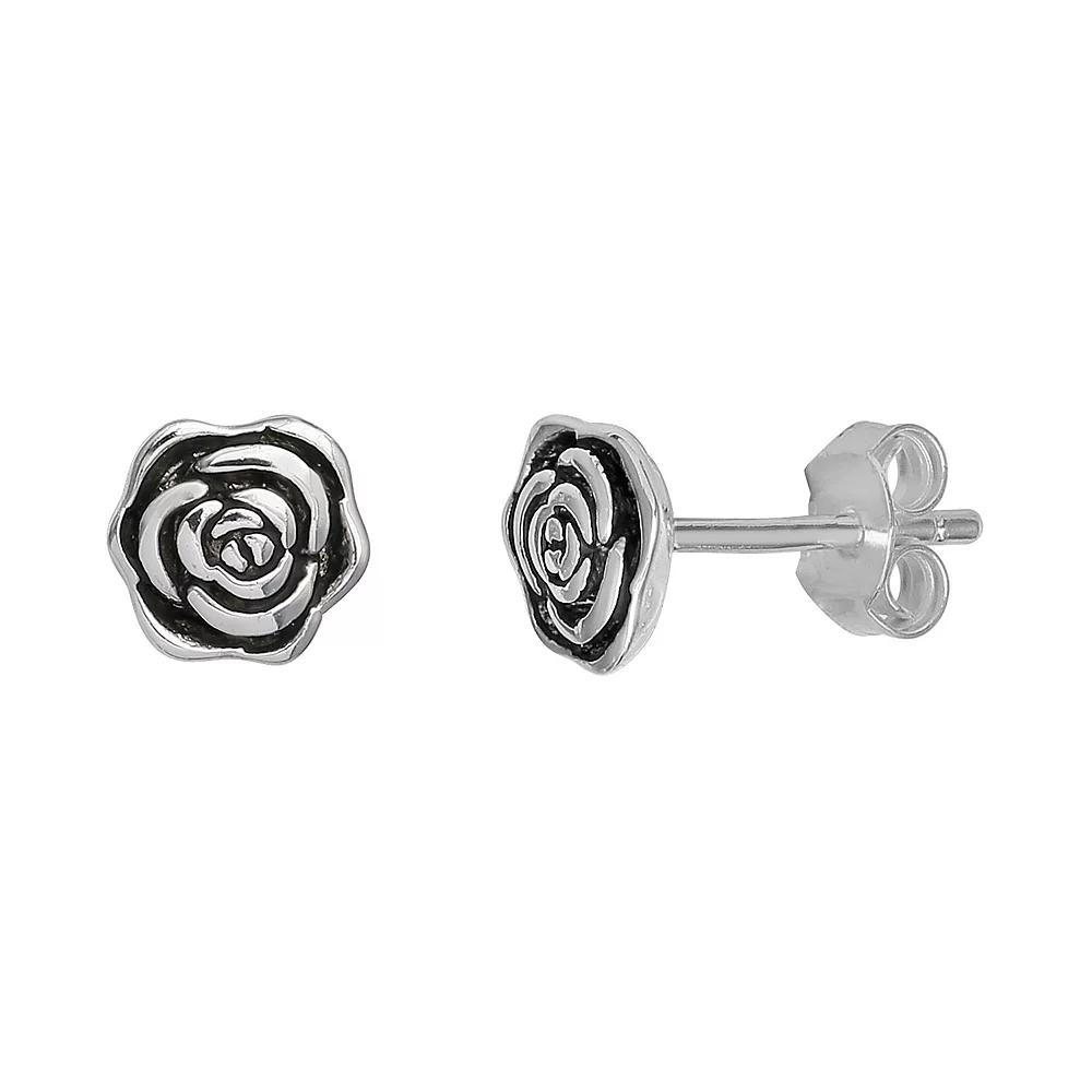 PRIMROSE Sterling Silver Rose Stud Earrings, Women's Product Image