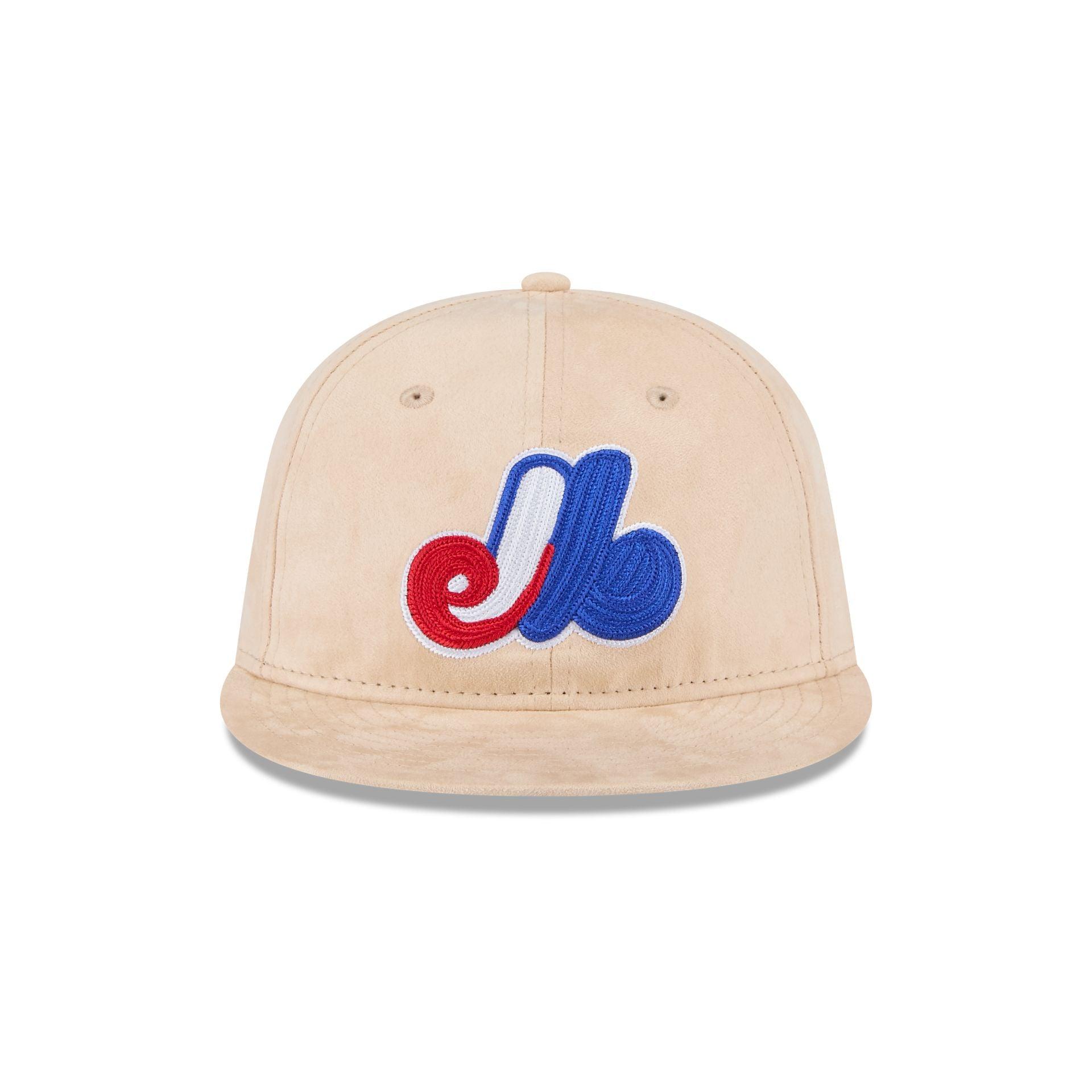 Montreal Expos Stone Suede Retro Crown 9FIFTY Snapback Hat Male Product Image