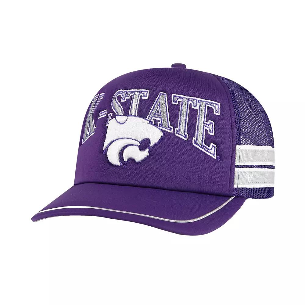 Men's '47 Purple Kansas State Wildcats Sideband Trucker Adjustable Hat Product Image
