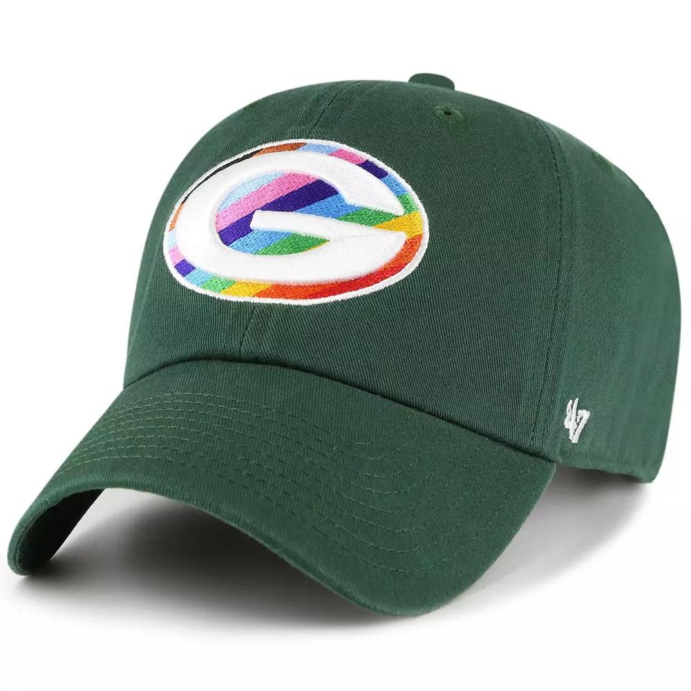 Men's '47 Green Green Bay Packers Pride Clean Up Adjustable Hat Product Image