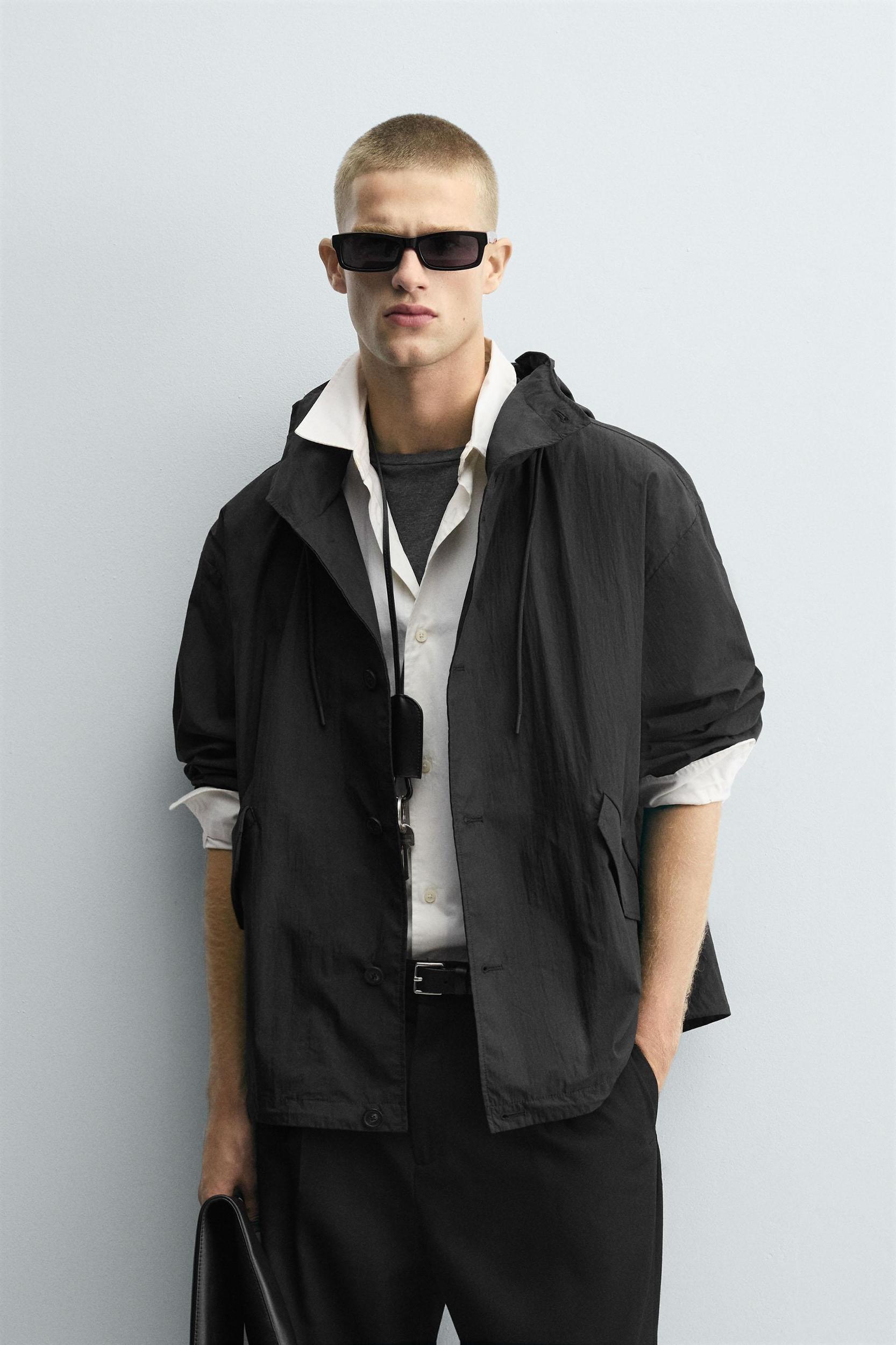 HOODED TECHNICAL JACKET Product Image