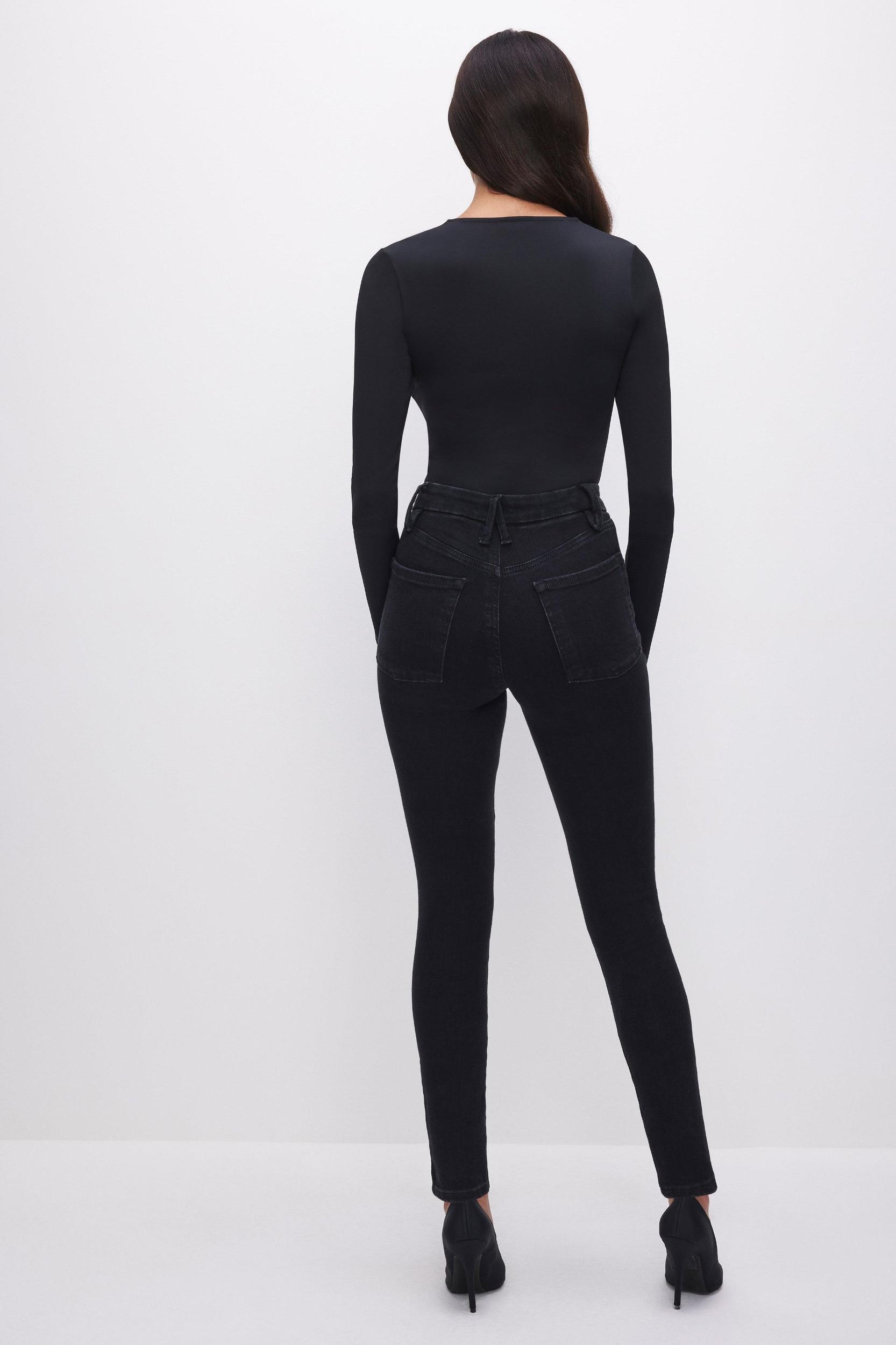 POWER STRETCH PULL-ON SKINNY JEANS | BLACK001 Product Image