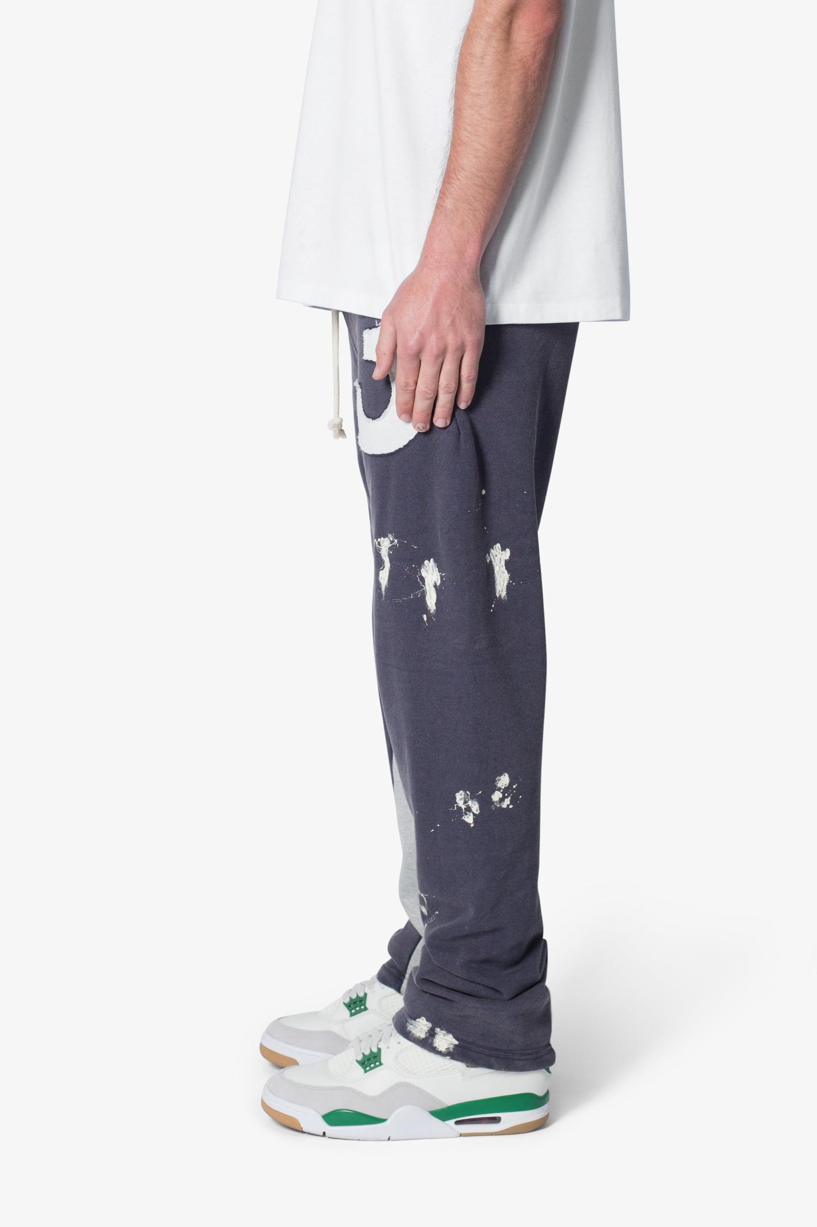 3 Patch Contrast Sweatpants - Blue Product Image