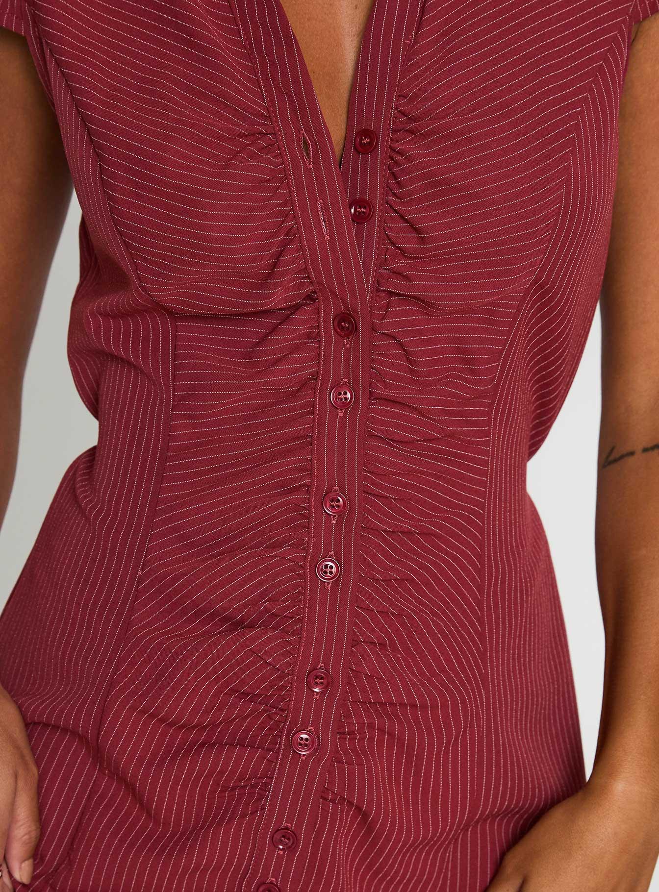 Arianwyn Mini Dress Burgundy Product Image