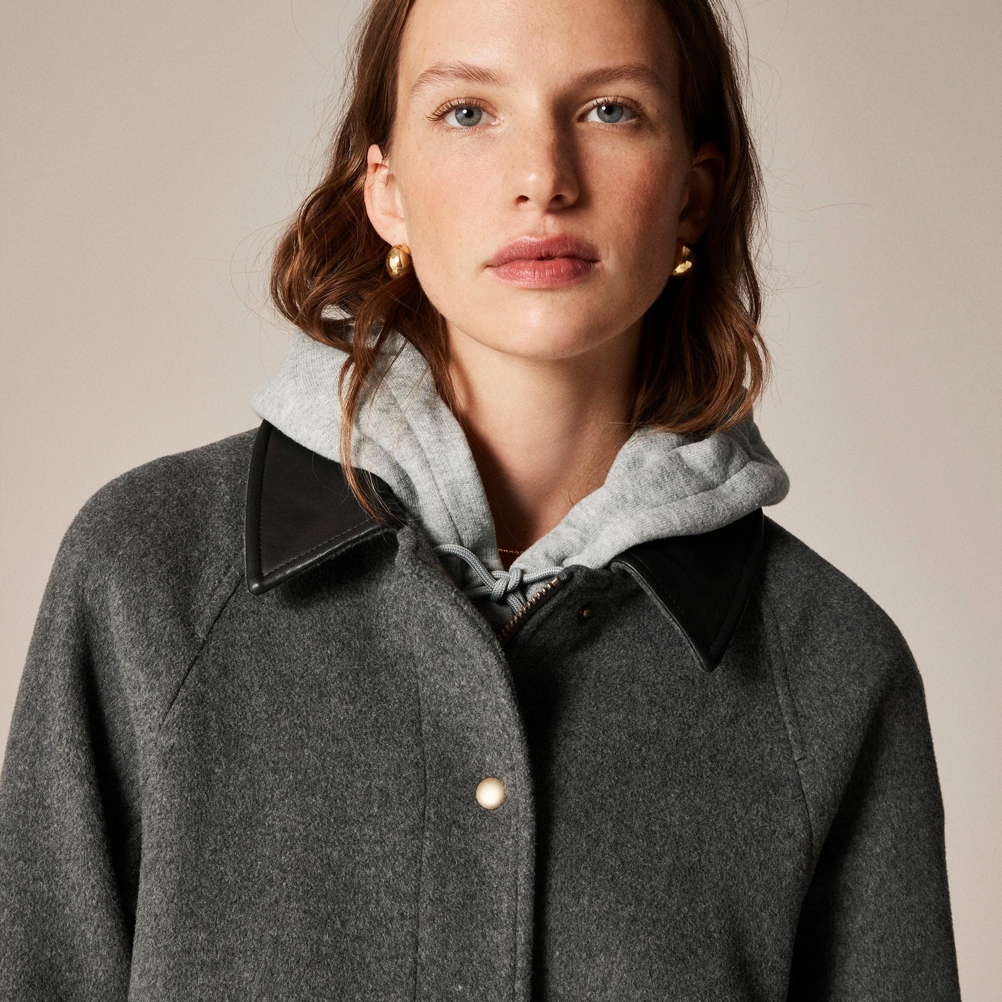 Long Barn Jacket™ in drapey wool blend Product Image