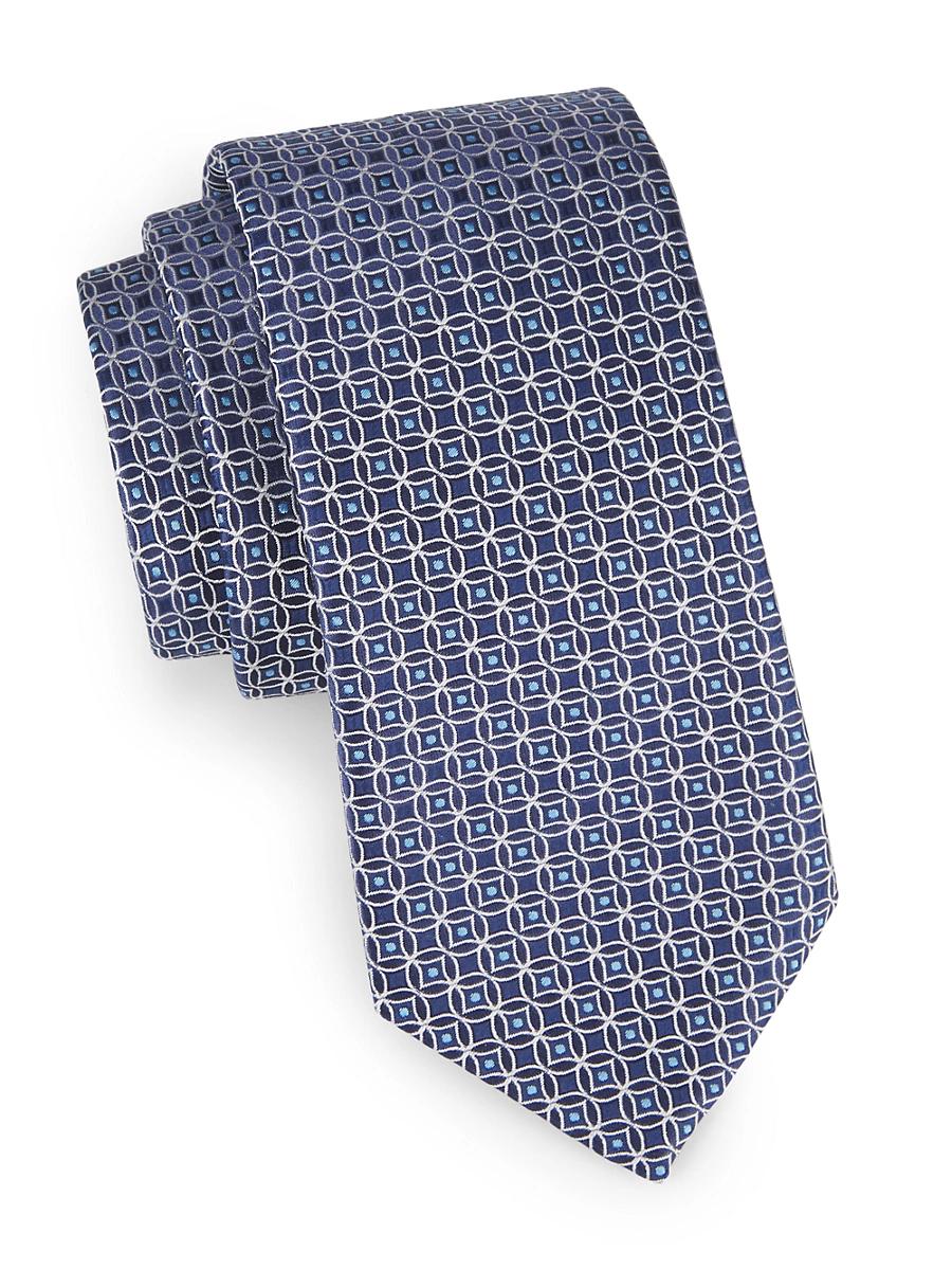 Mens Geometric Silk Tie Product Image