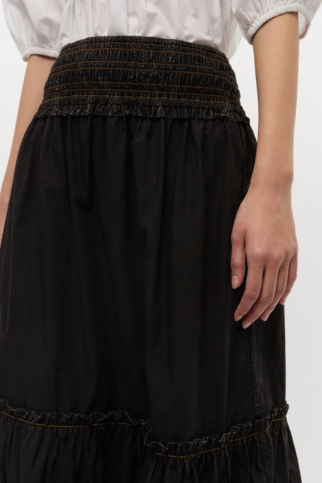 Black Washed Smock Skirt Product Image