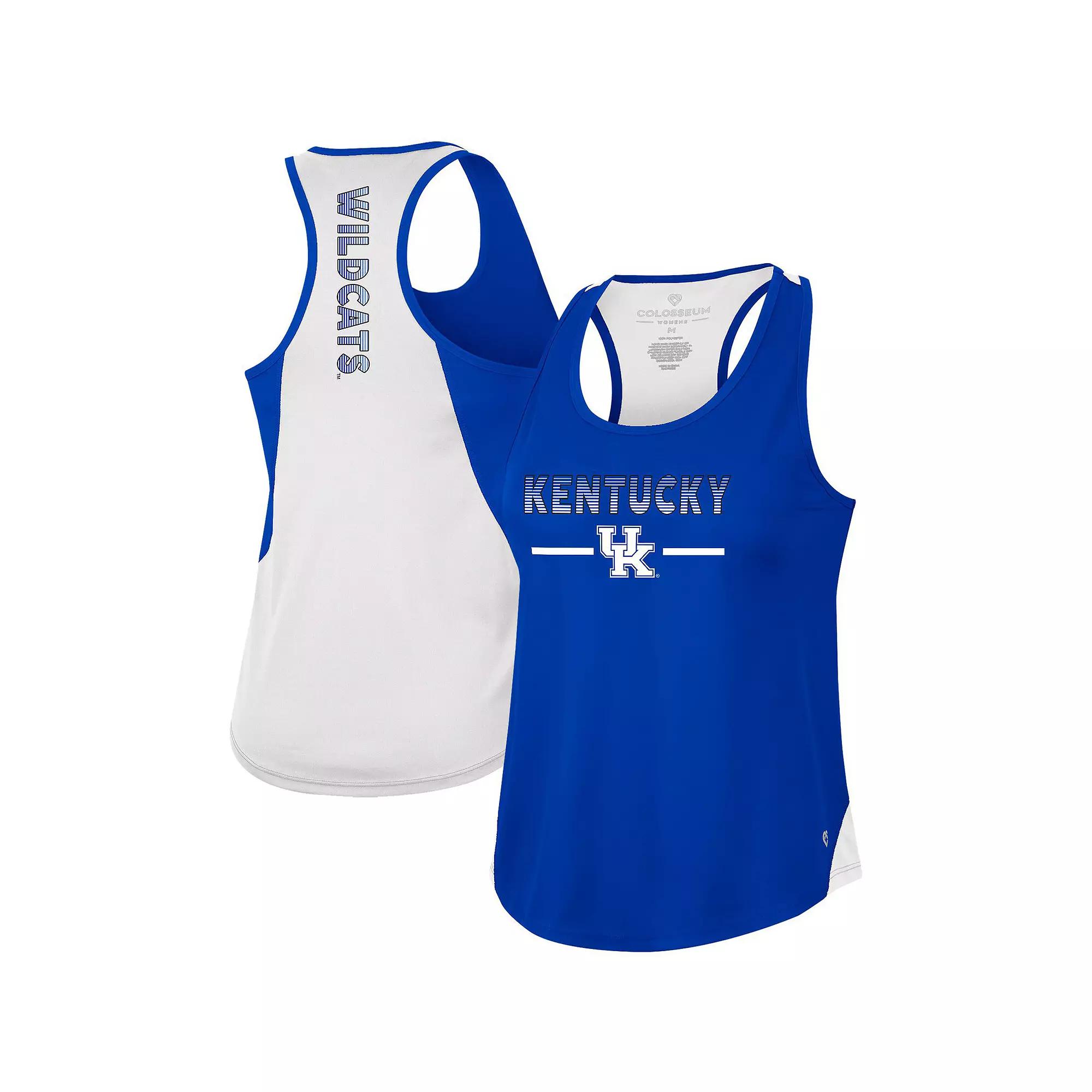 Women's Colosseum Royal Kentucky Wildcats Sachs 2-Hit Scoop Neck Racerback Tank Top, Size: Medium, Blue Product Image