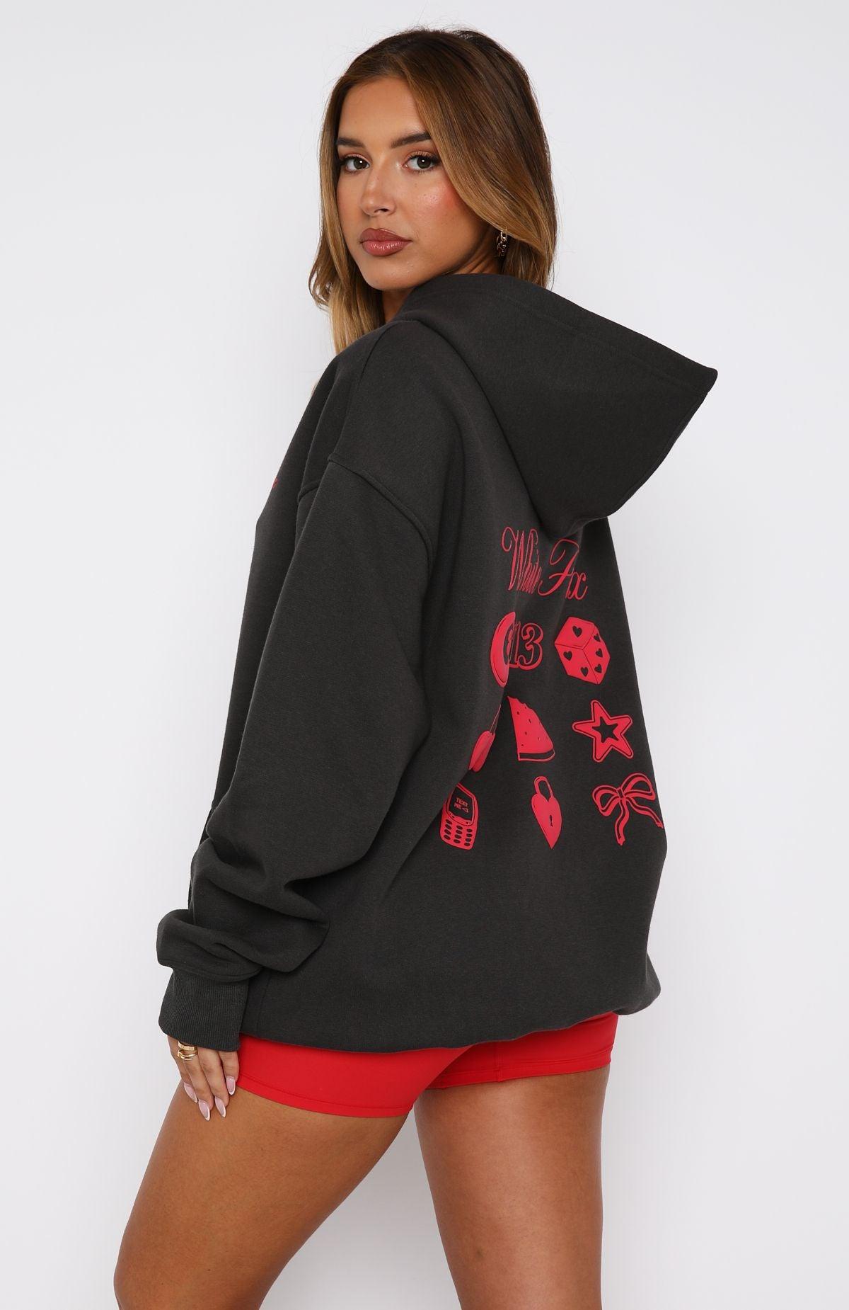 Lucky Charms Oversized Hoodie Charcoal Product Image