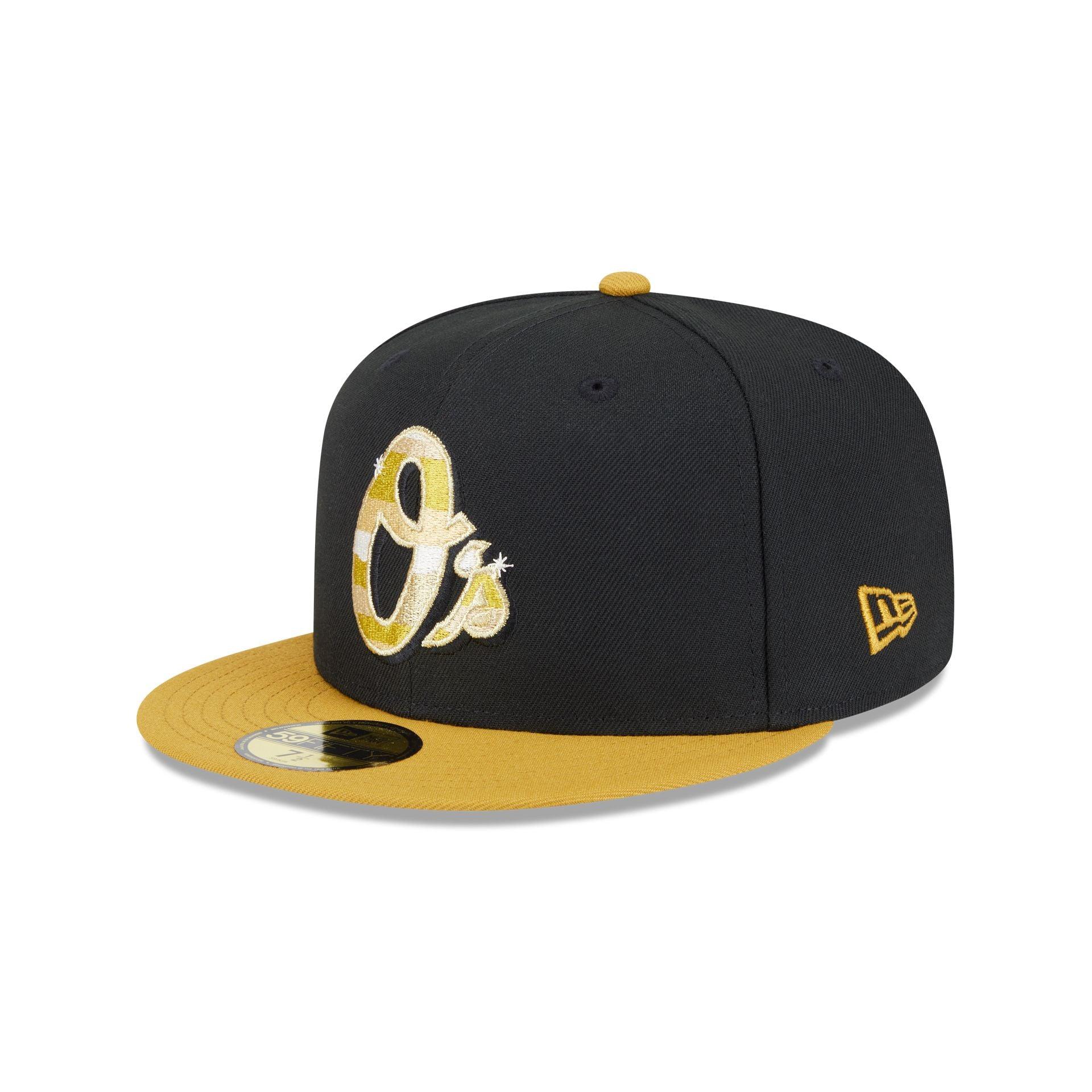 Miami Marlins Metallic Gold Logo 59FIFTY Fitted Hat Male Product Image