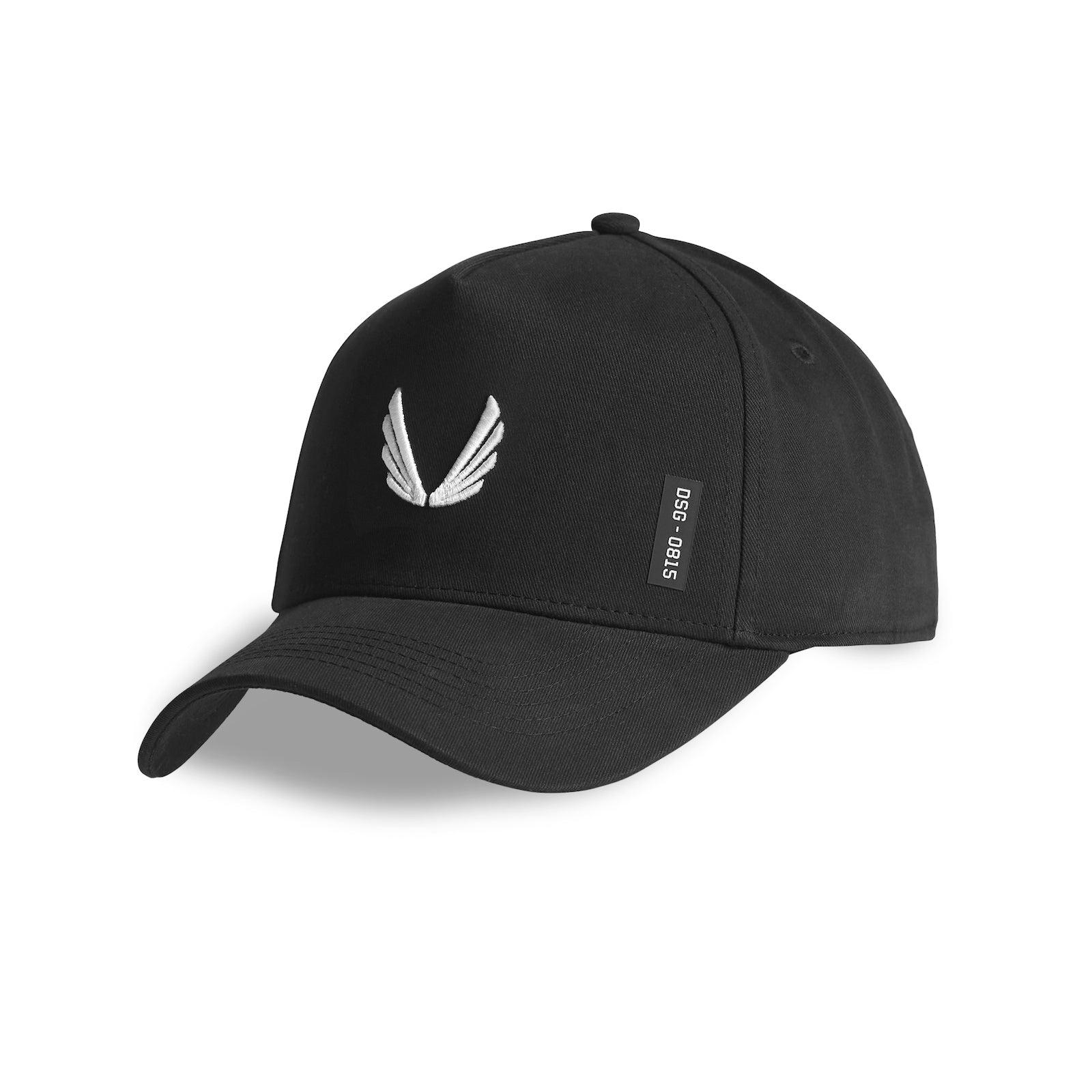 0815. A-Frame Hat - Black/White "Wings" Product Image
