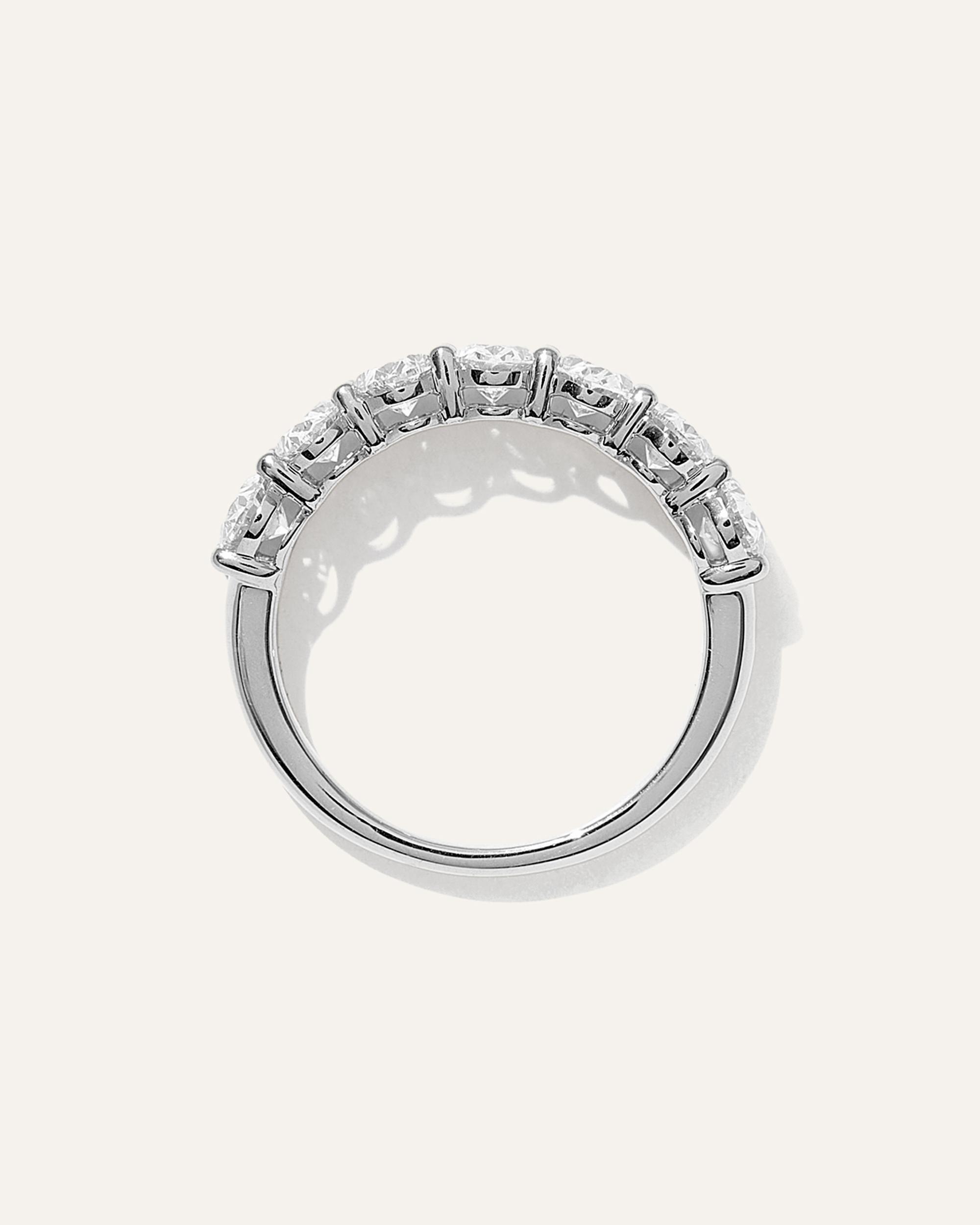 Quince | Women's Lab Grown Diamond Oval Seven Stone Band Rings Product Image