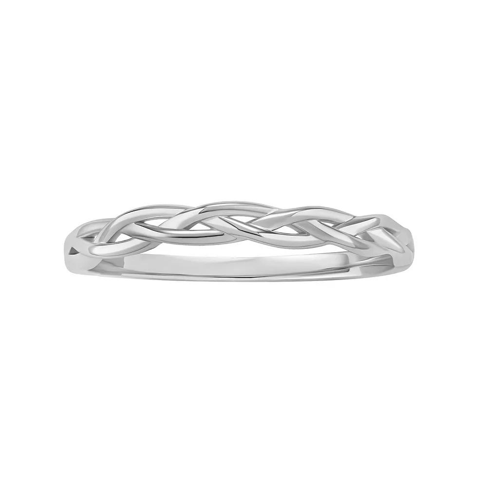 PRIMROSE Sterling Silver Polished Intertwined Ring, Women's, Size: 9 Product Image