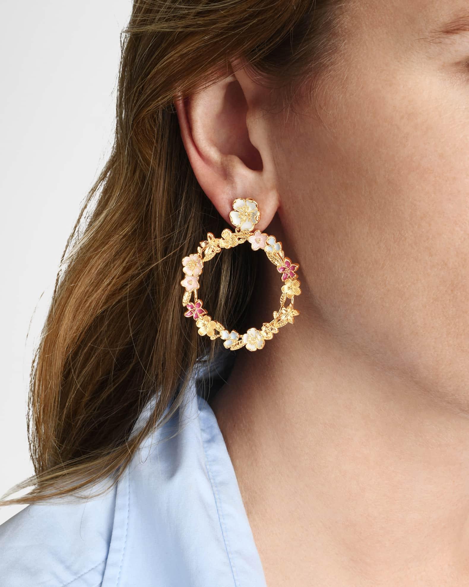 Wildflowers Gathered Hoop Earrings Product Image