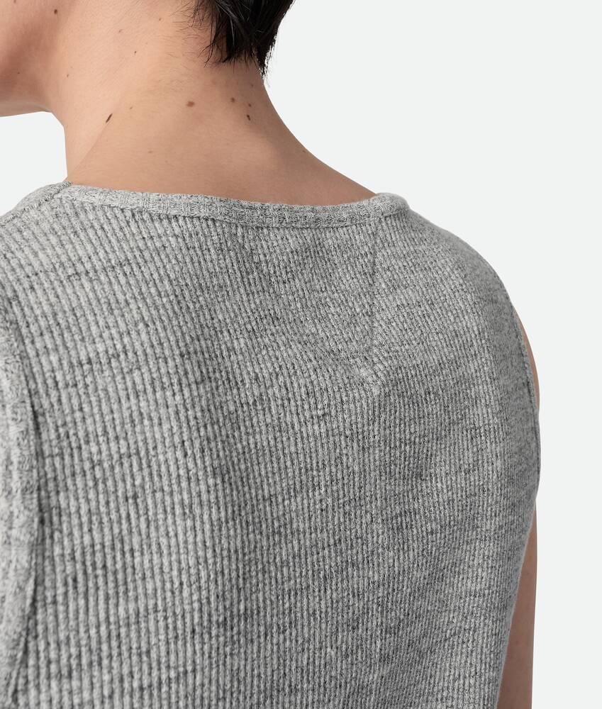 Men's Melange Cotton Rib Tank Top in Light grey melange Product Image