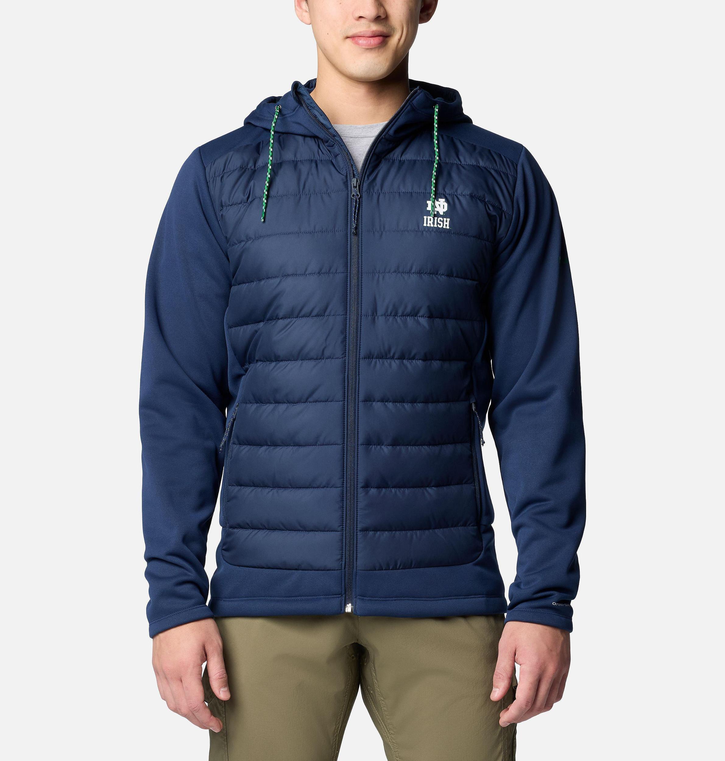 Columbia Mens Collegiate Out-Shield Hybrid Hoodie - Notre Dame- Product Image