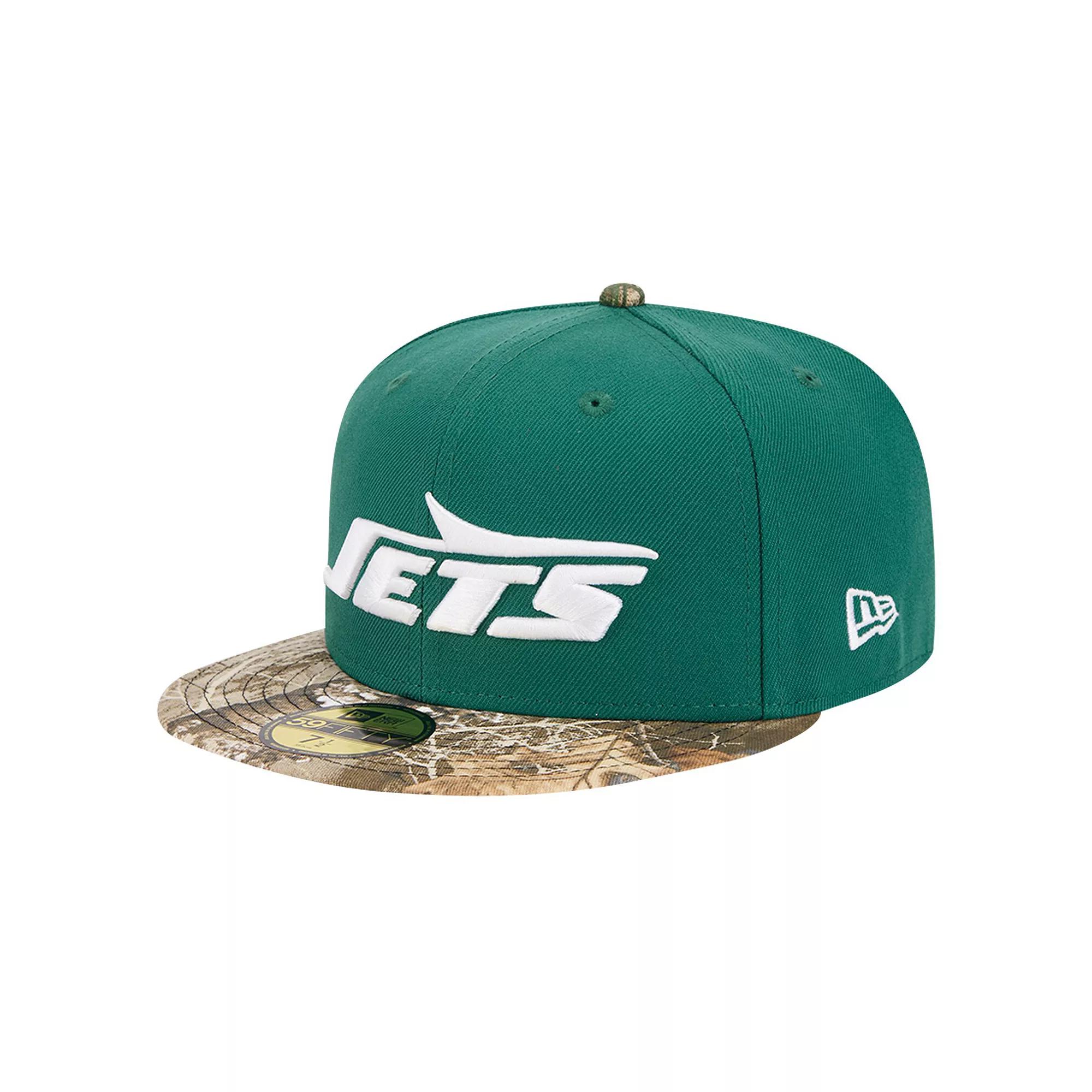Men's New Era Green New York Jets Active Two-Tone Camo 59FIFTY Fitted Hat,  Product Image