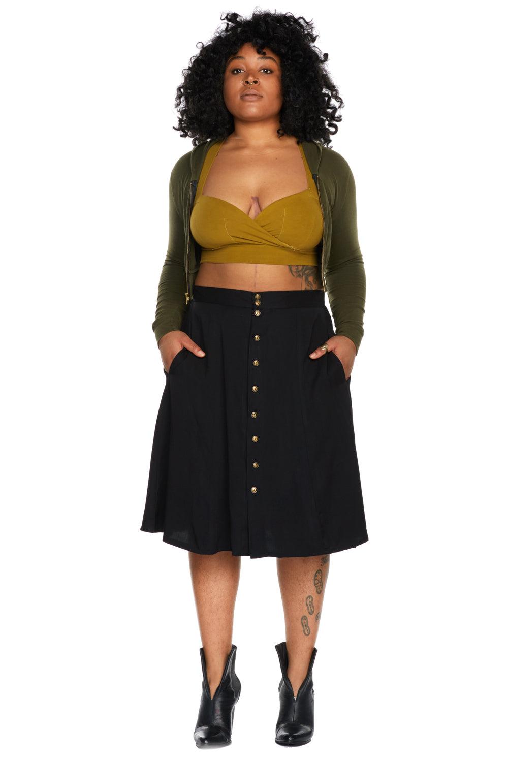 Bae Skirt in Black Challis Product Image