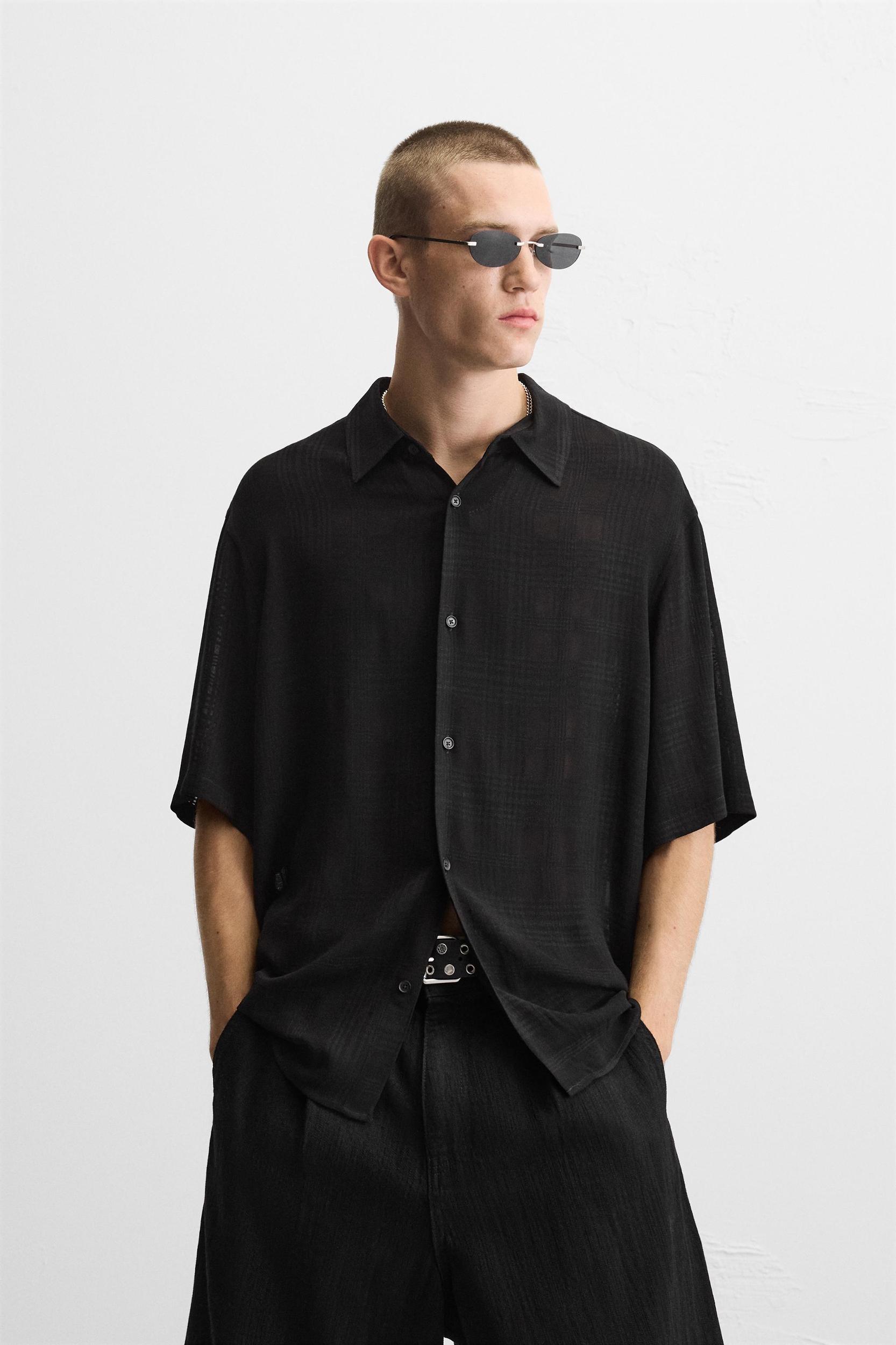CHECKERED JACQUARD SHIRT Product Image