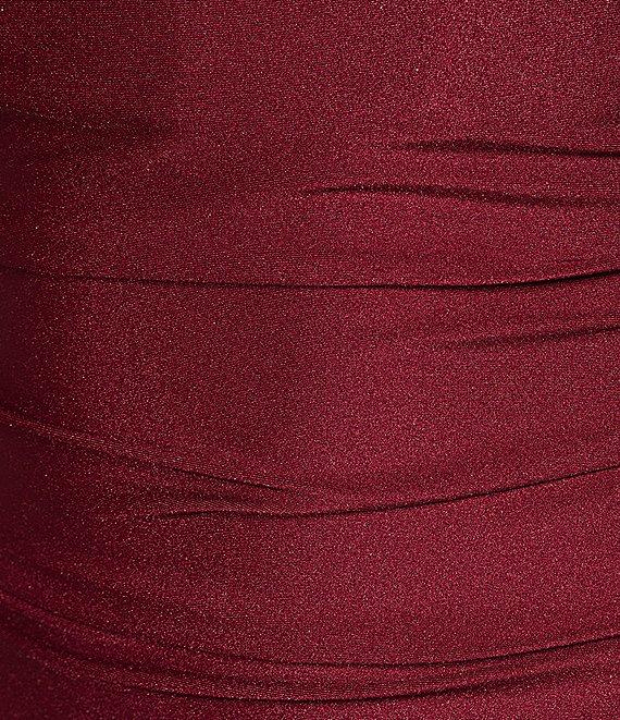 Midnight Doll Spaghetti Strap Scoop Neck Strappy Back Long Satin Dress Product Image