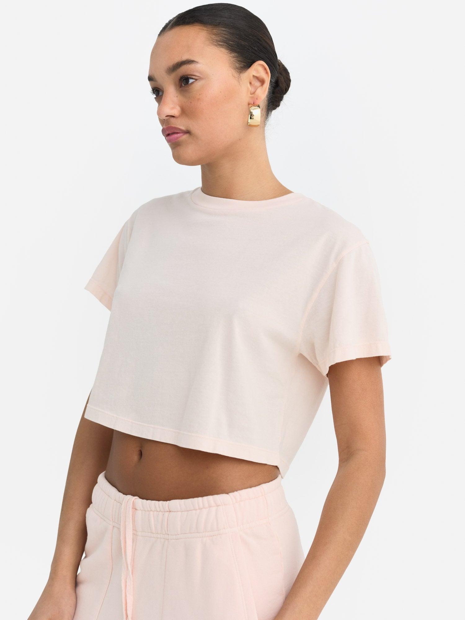 Organic Cotton Relaxed Crop Tee Female Product Image