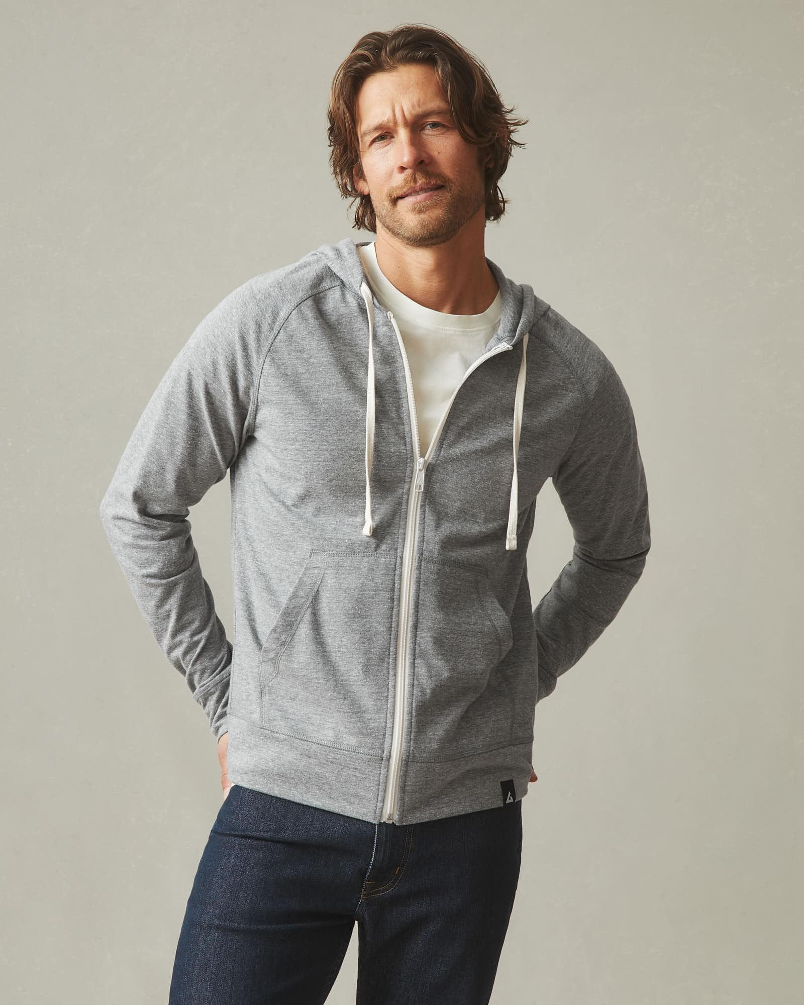 Men's Lightweight Full Zip - Dark Charcoal Heather Product Image