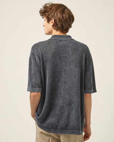 Washed Pointelle Buttondown - Violet Product Image