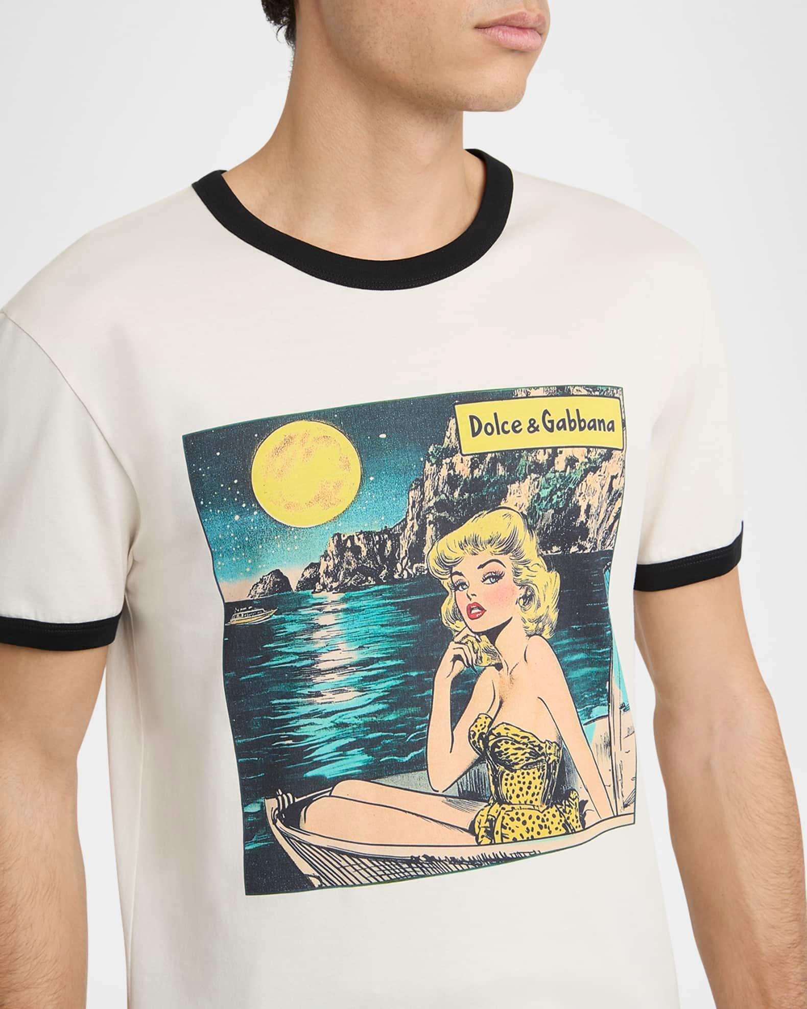 Men's Cotton Pin-Up Graphic T-Shirt Product Image