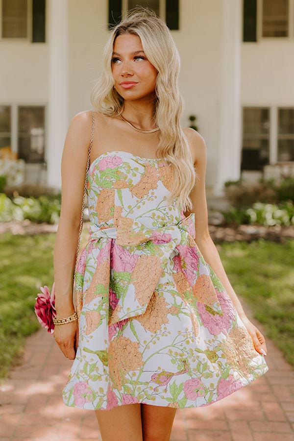 Botanical Belle Jacquard Mini Dress Product Image