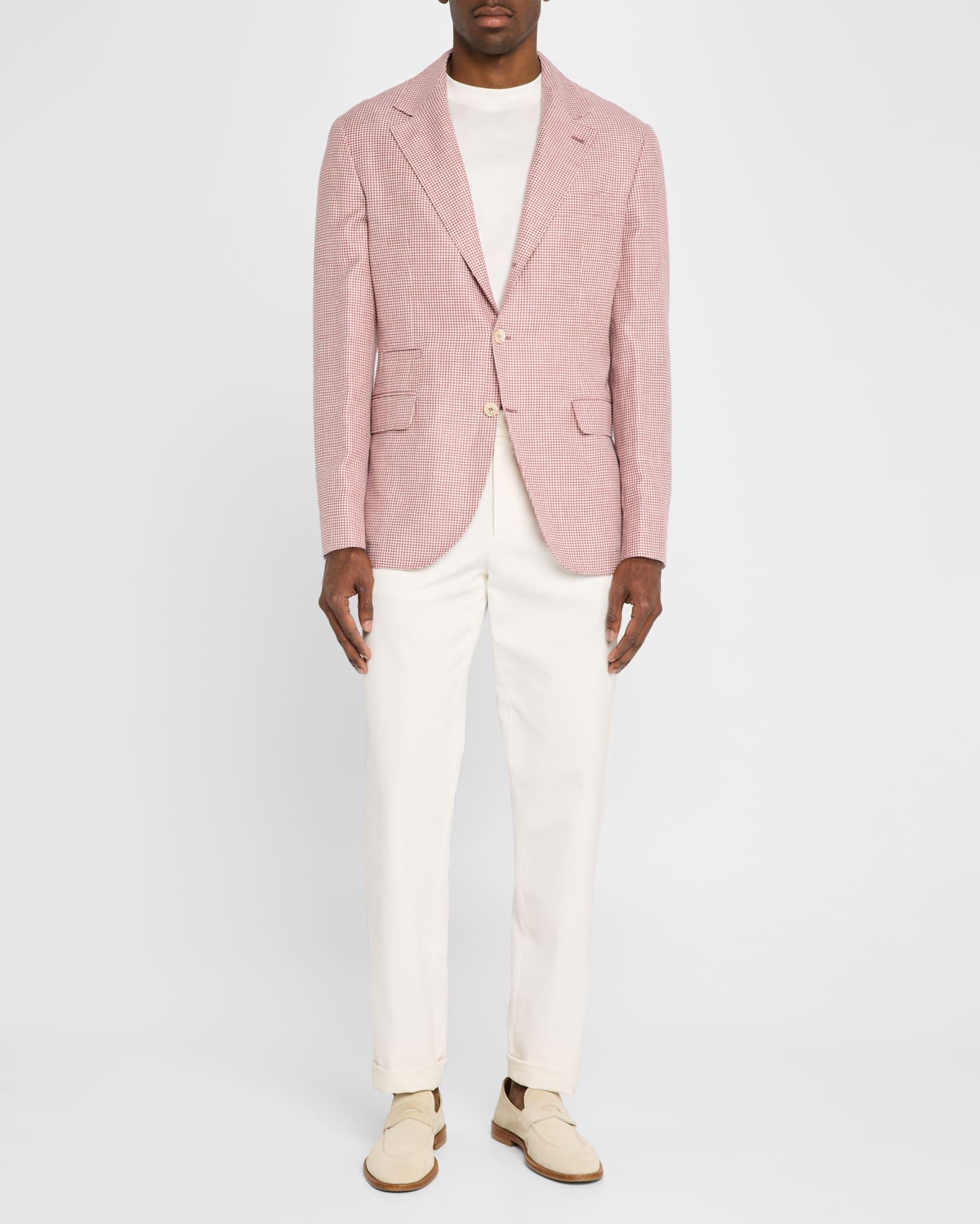 Men's Houndstooth Single-Breasted Sport Coat Product Image