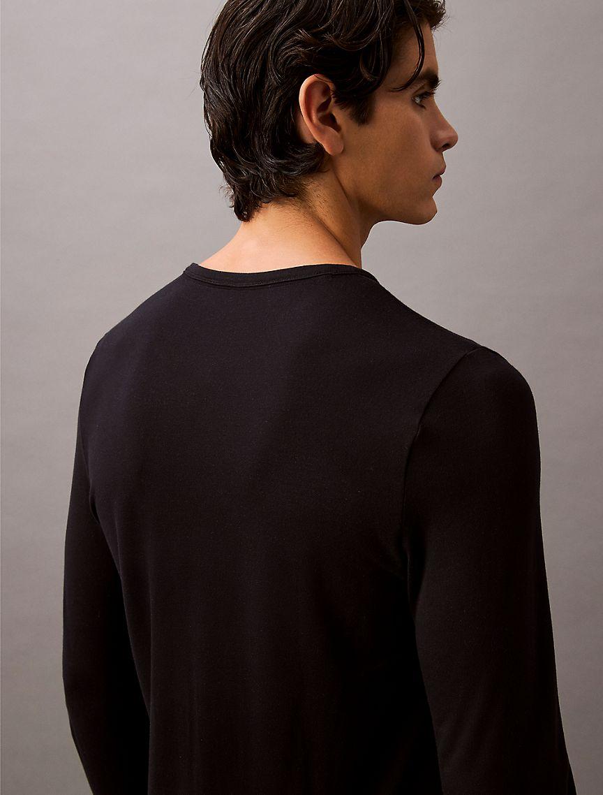 Ultra Soft Modal Pique Henley Sleep Tee Product Image