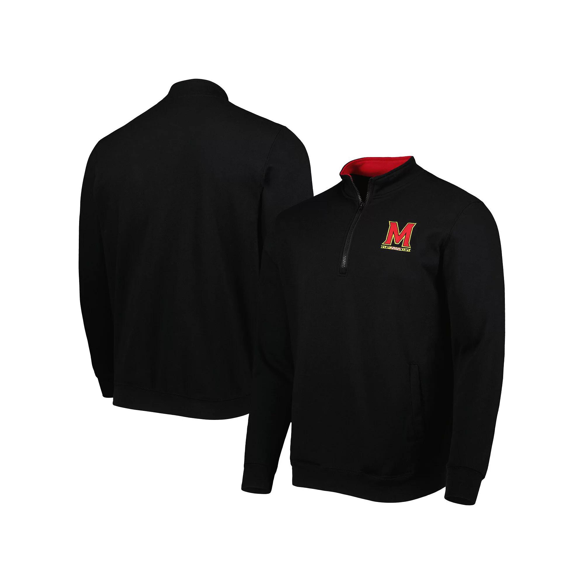 Men's Colosseum Black Maryland Terrapins Tortugas Quarter-Zip Sweatshirt, Size: Large Product Image