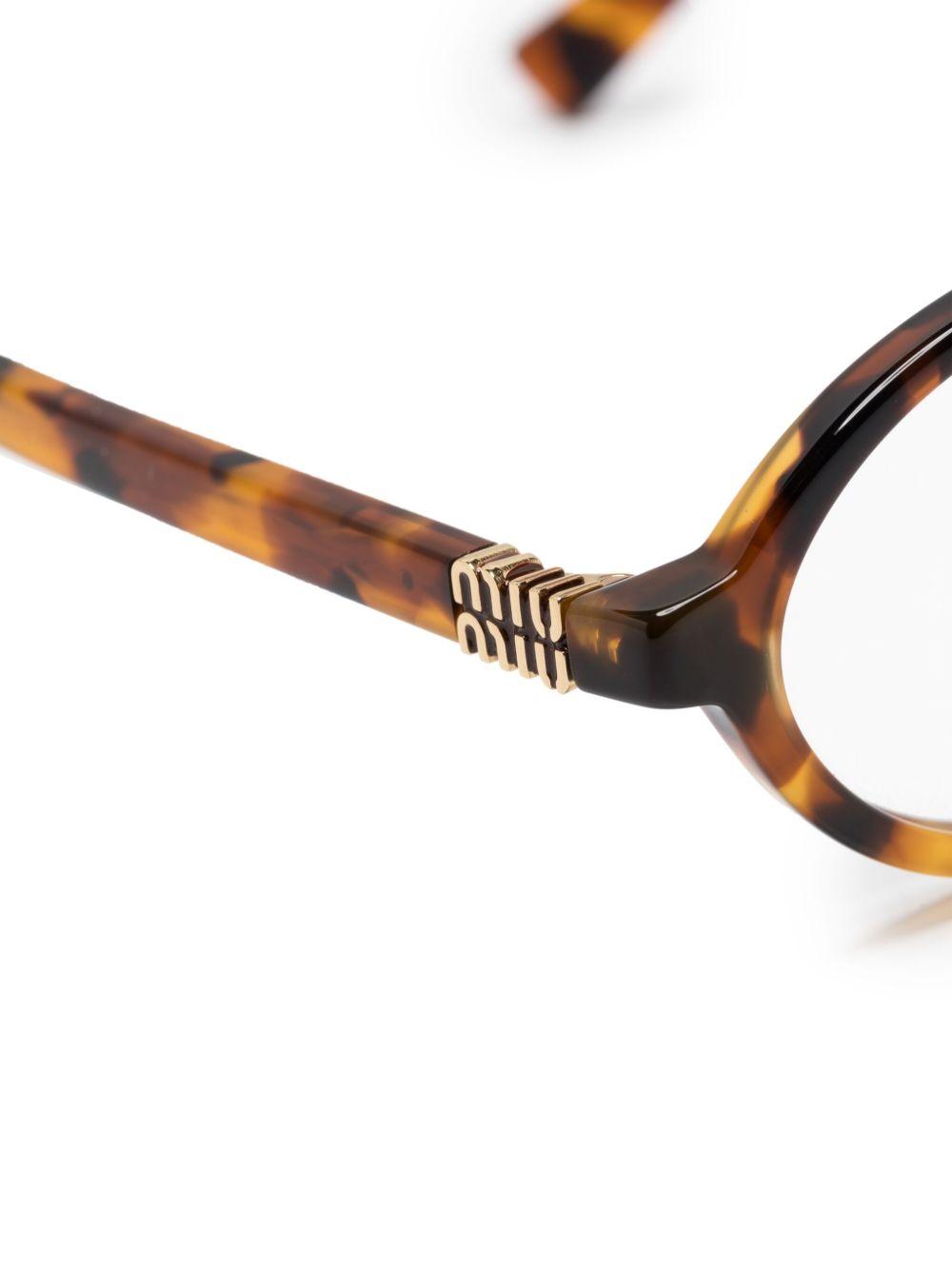 tortoiseshell oval-frame glasses Product Image