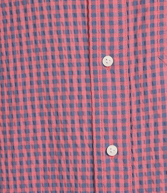 Cremieux Blue Label Performance Stretch Gingham Seersucker Short Sleeve Woven Shirt Product Image