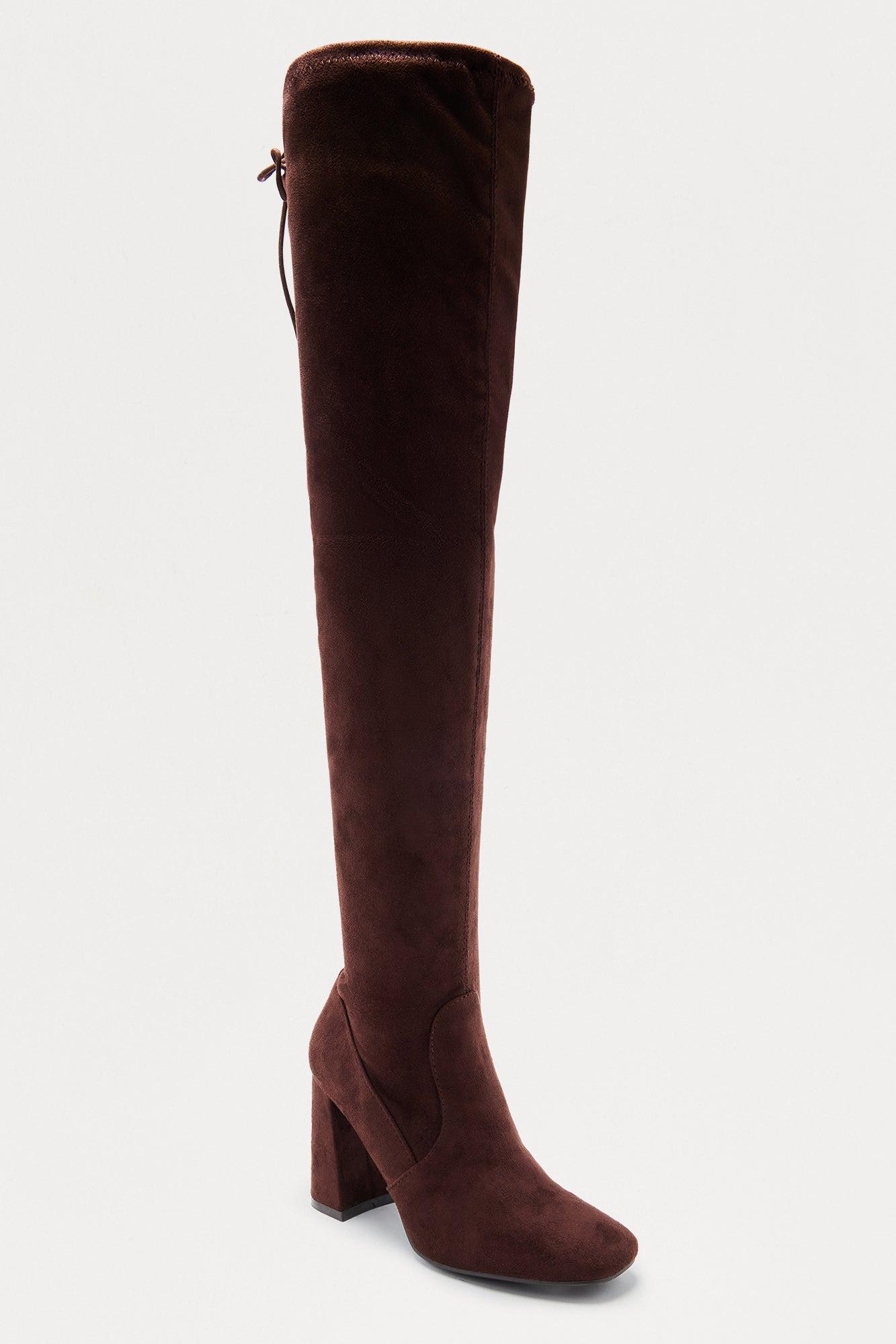 Milwaukee Thigh High Boots - Brown Female Product Image