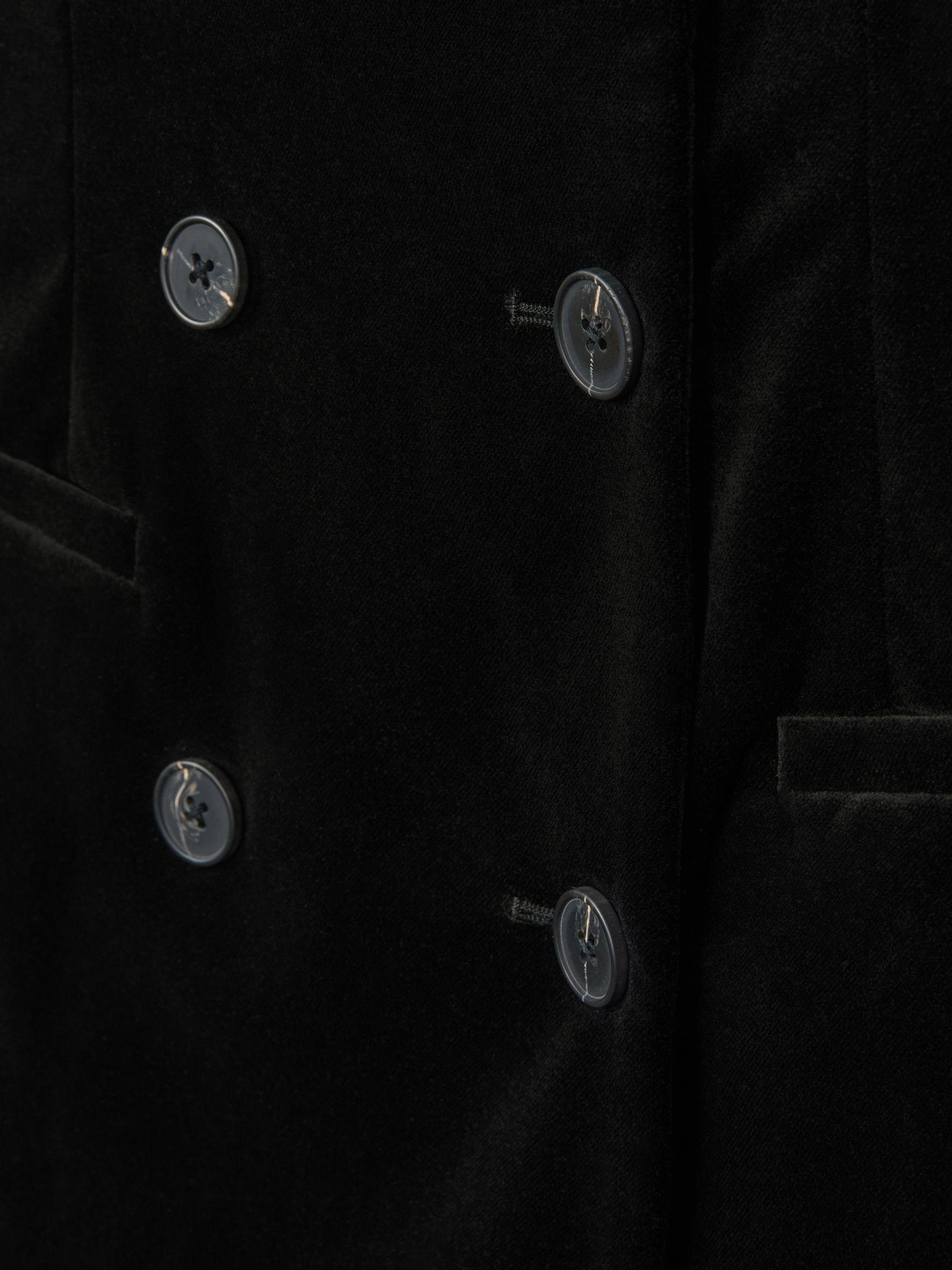 Bandeau-Neck Velvet Mini Dress in Black Product Image