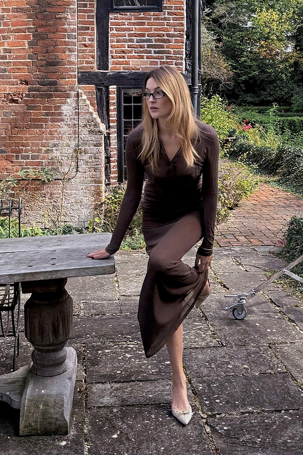 Thin Knit Spaghetti Strap Maxi Dress Product Image