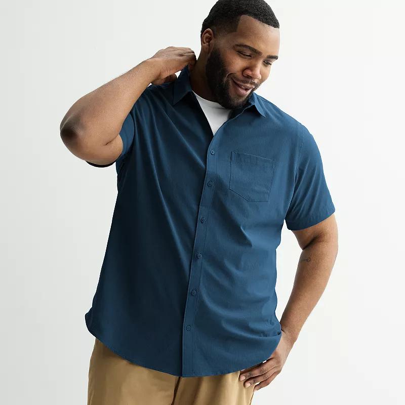 Big & Tall FLX Woven Shirt, Men's, Size: XL Tall, Blue Beauty Product Image
