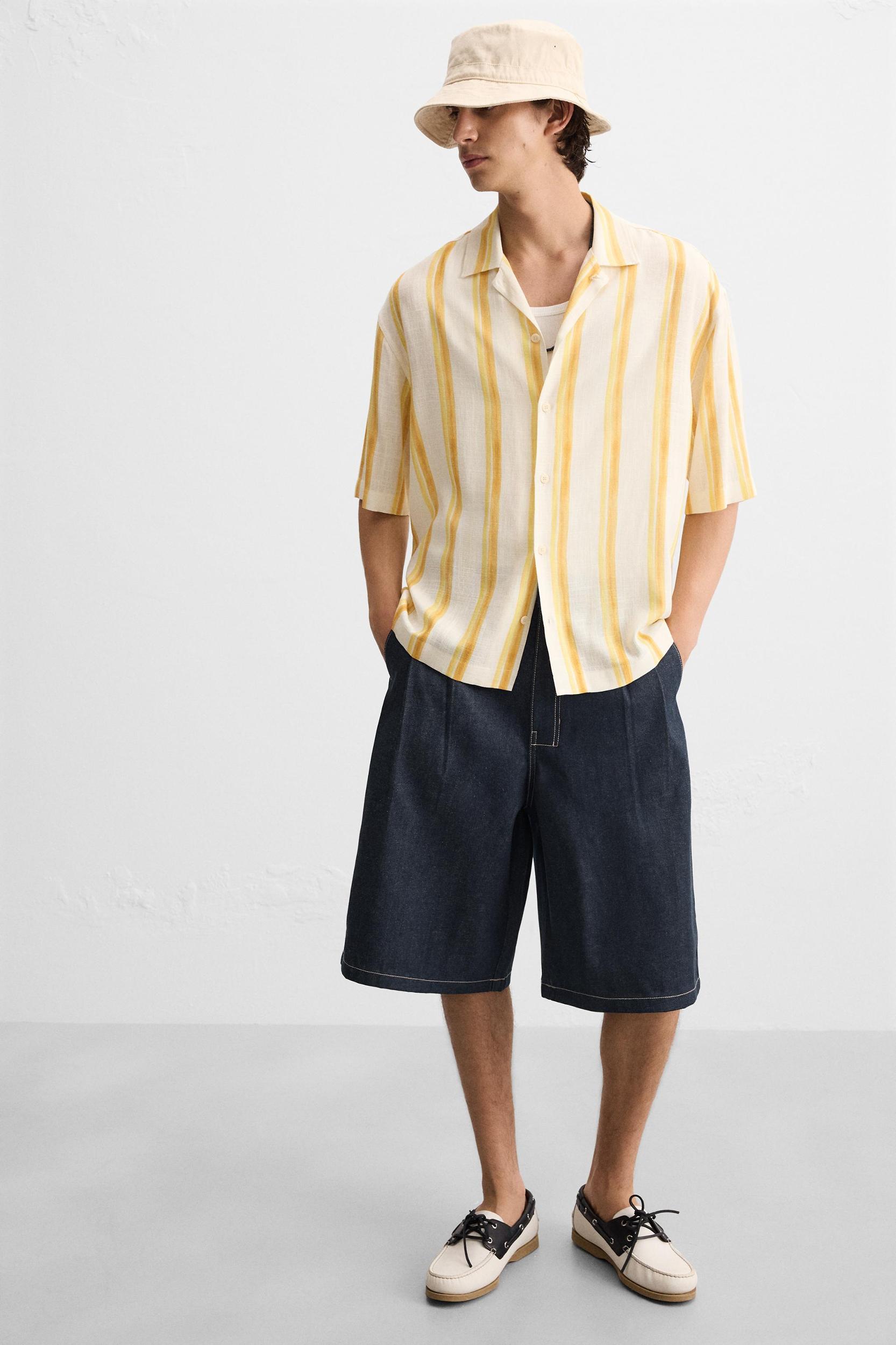 WIDE FIT DENIM SHORTS Product Image