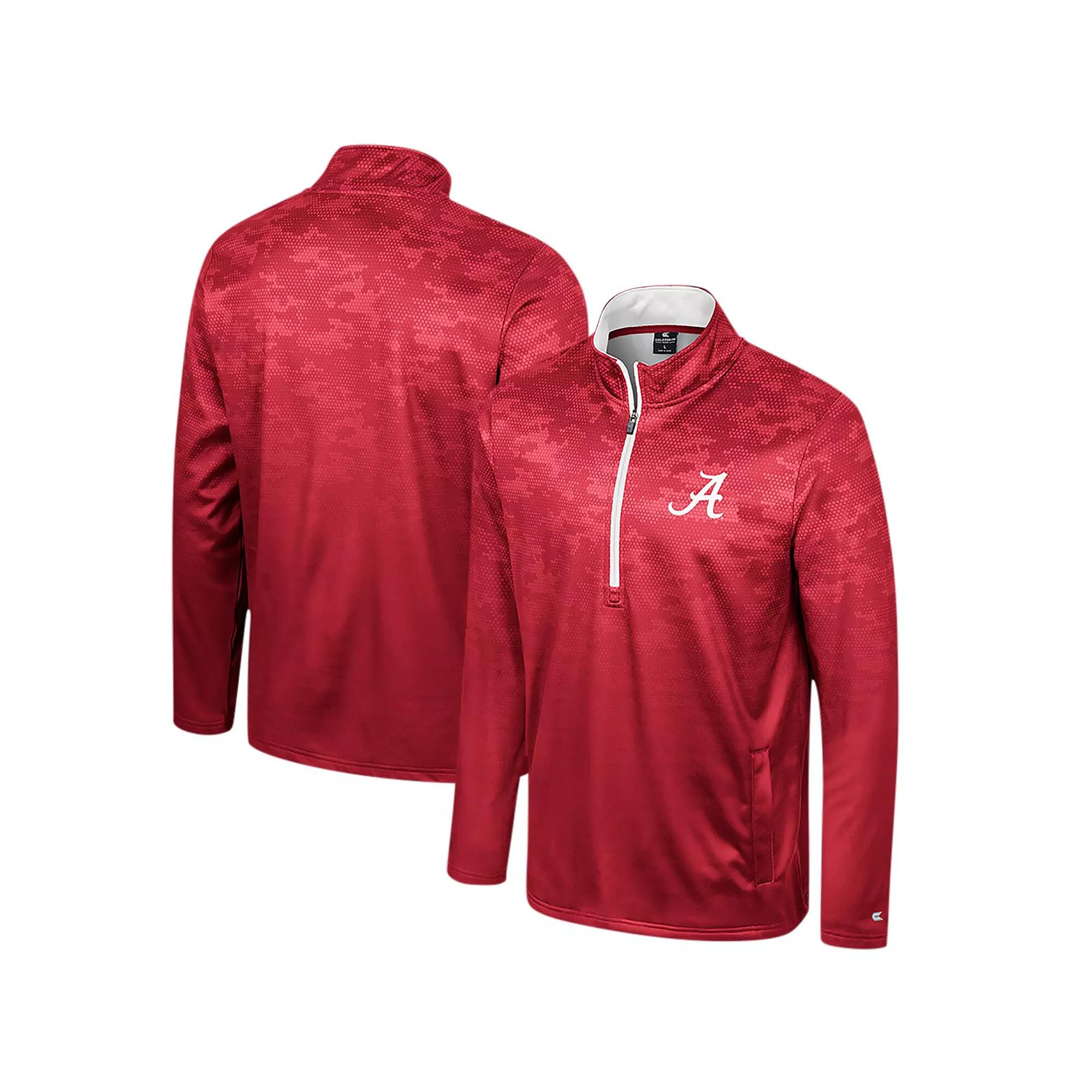 Mens Colosseum Cardinal Arkansas Razorbacks The Machine Half-Zip Jacket Product Image