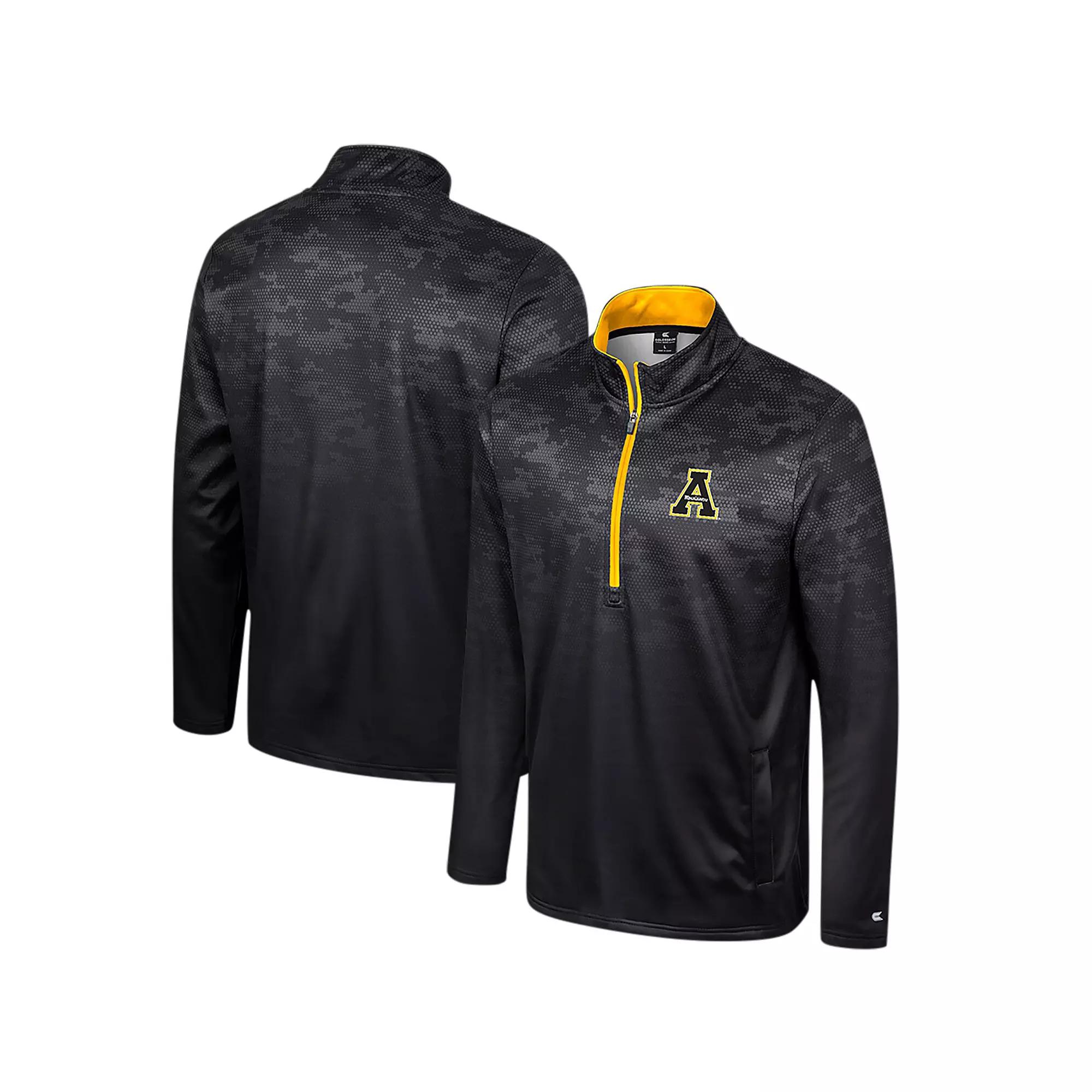 Men's Colosseum  Black Appalachian State Mountaineers The Machine Half-Zip Jacket, Size: XL, App Black Product Image