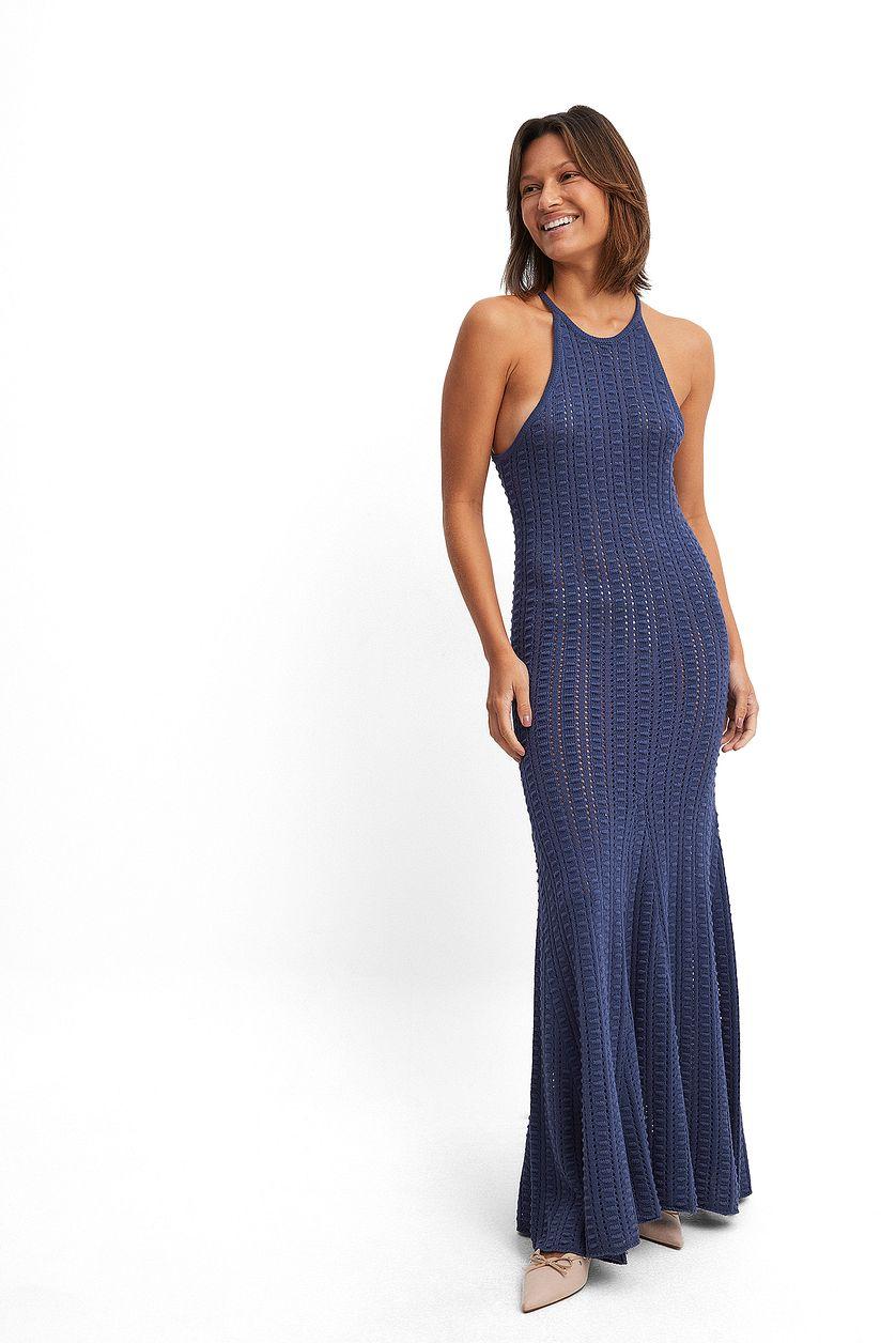 Crochet Knitted Midi Dress Product Image