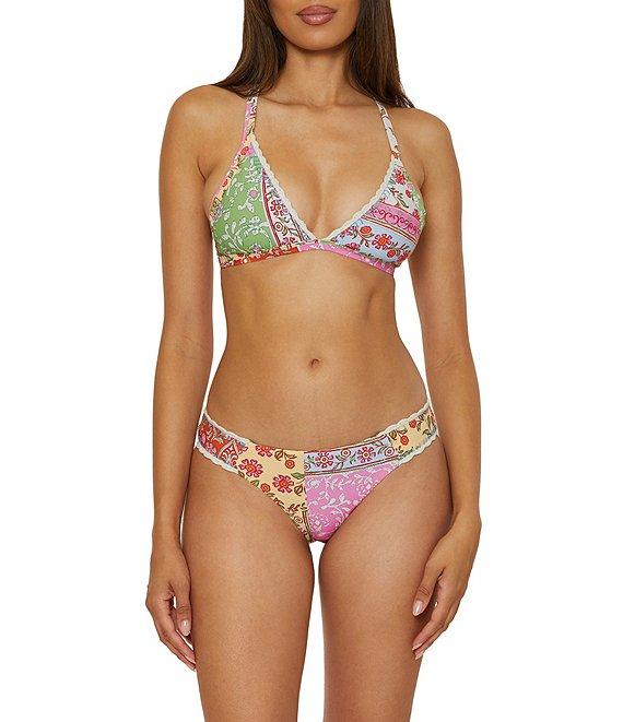 Lucky Brand Seville Color Block Printed Tab Side Hipster Swim Bottom Product Image