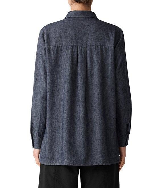 Eileen Fisher Organic Cotton Twill Elastic Tie Waist Cargo Pants Product Image