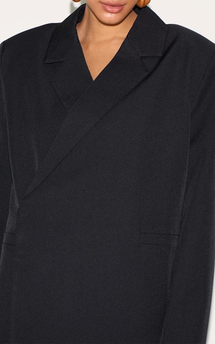 Black Tailored Woven Blazer Product Image