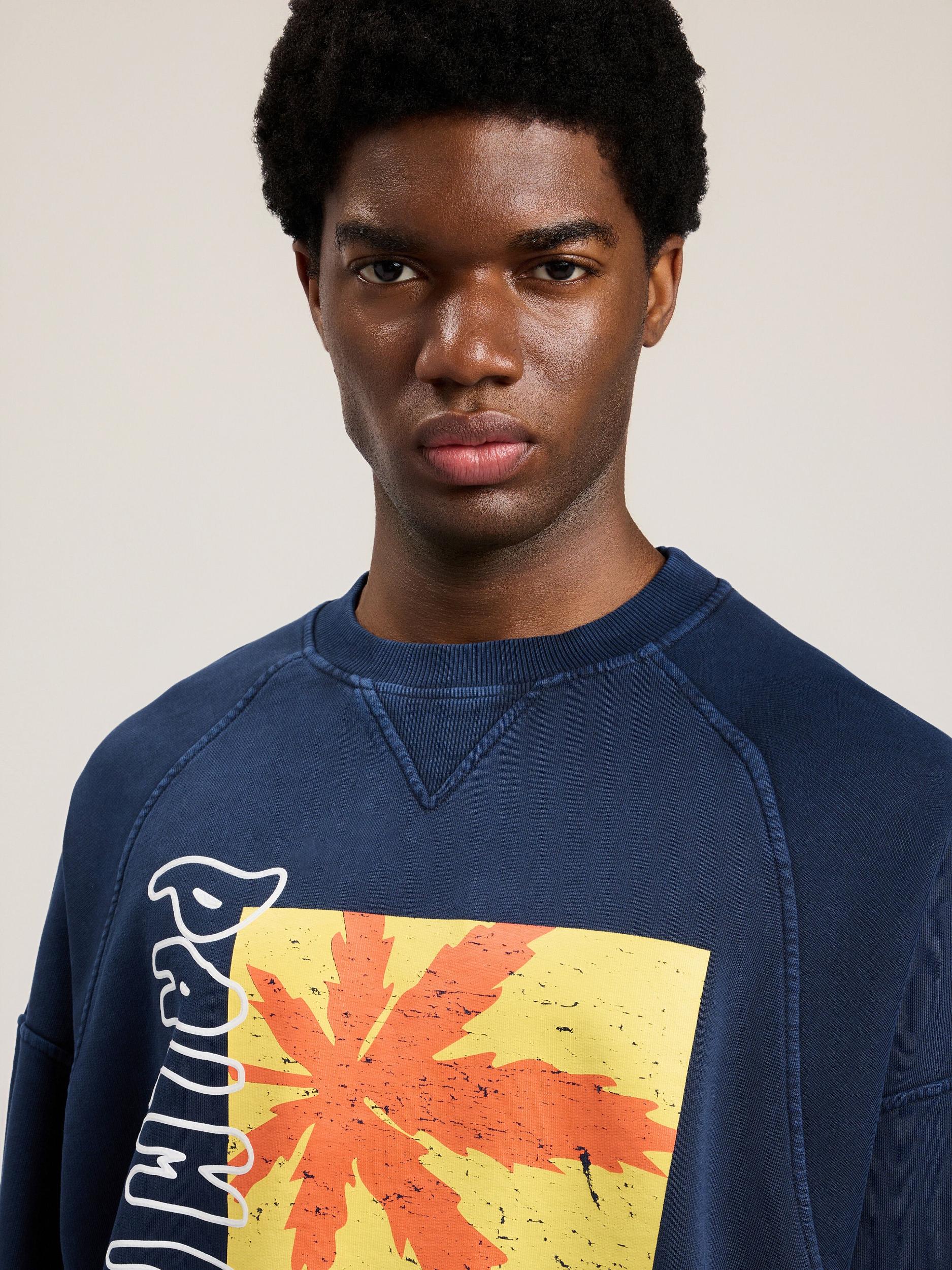 Palm Leaf Reglan Loose Sweatshirt Product Image