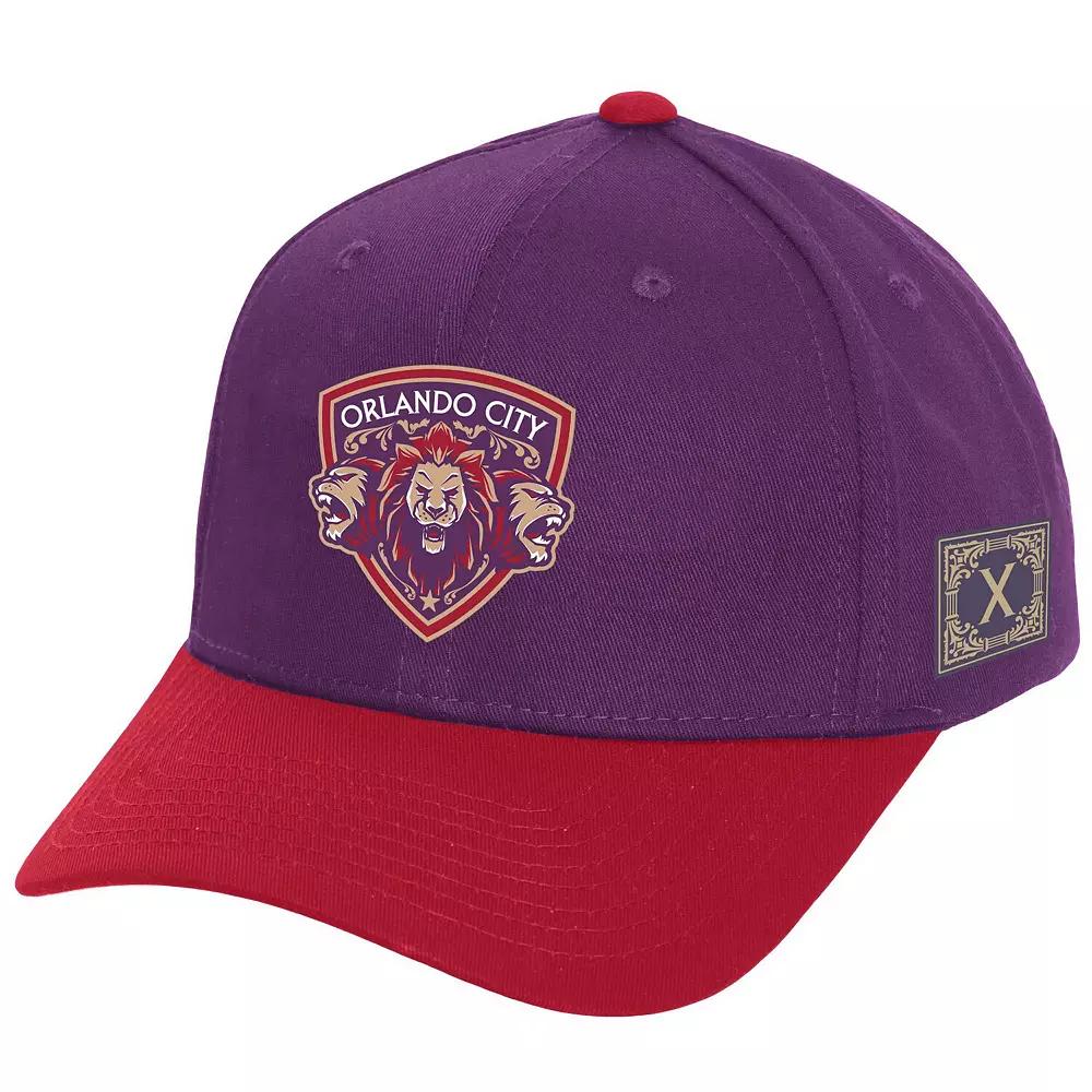 Men's Mitchell & Ness Purple Orlando City SC 10th Anniversary Pro Adjustable Hat, Orf Purple Product Image